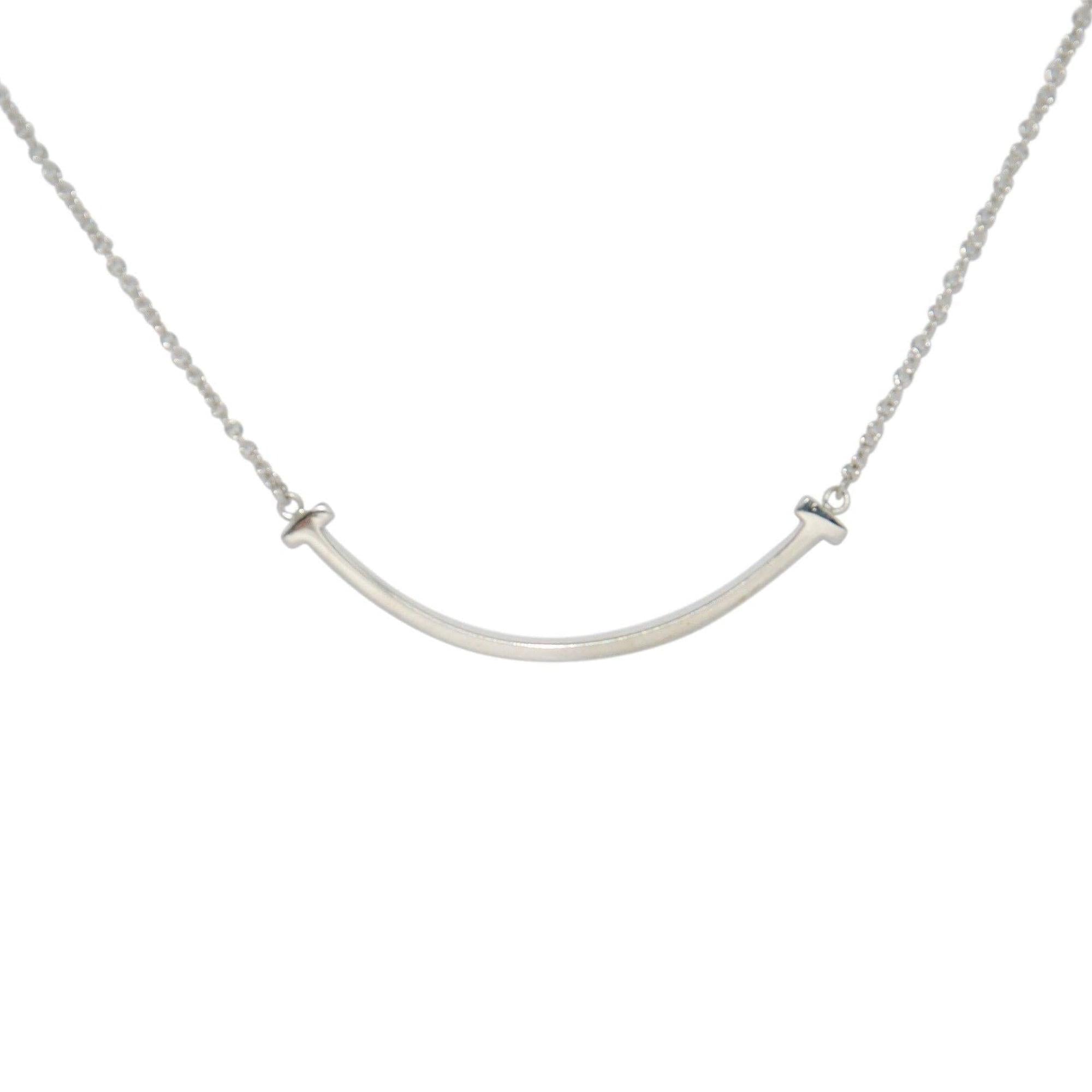 Tiffany & Co. Mini T Smile Pendant Necklace