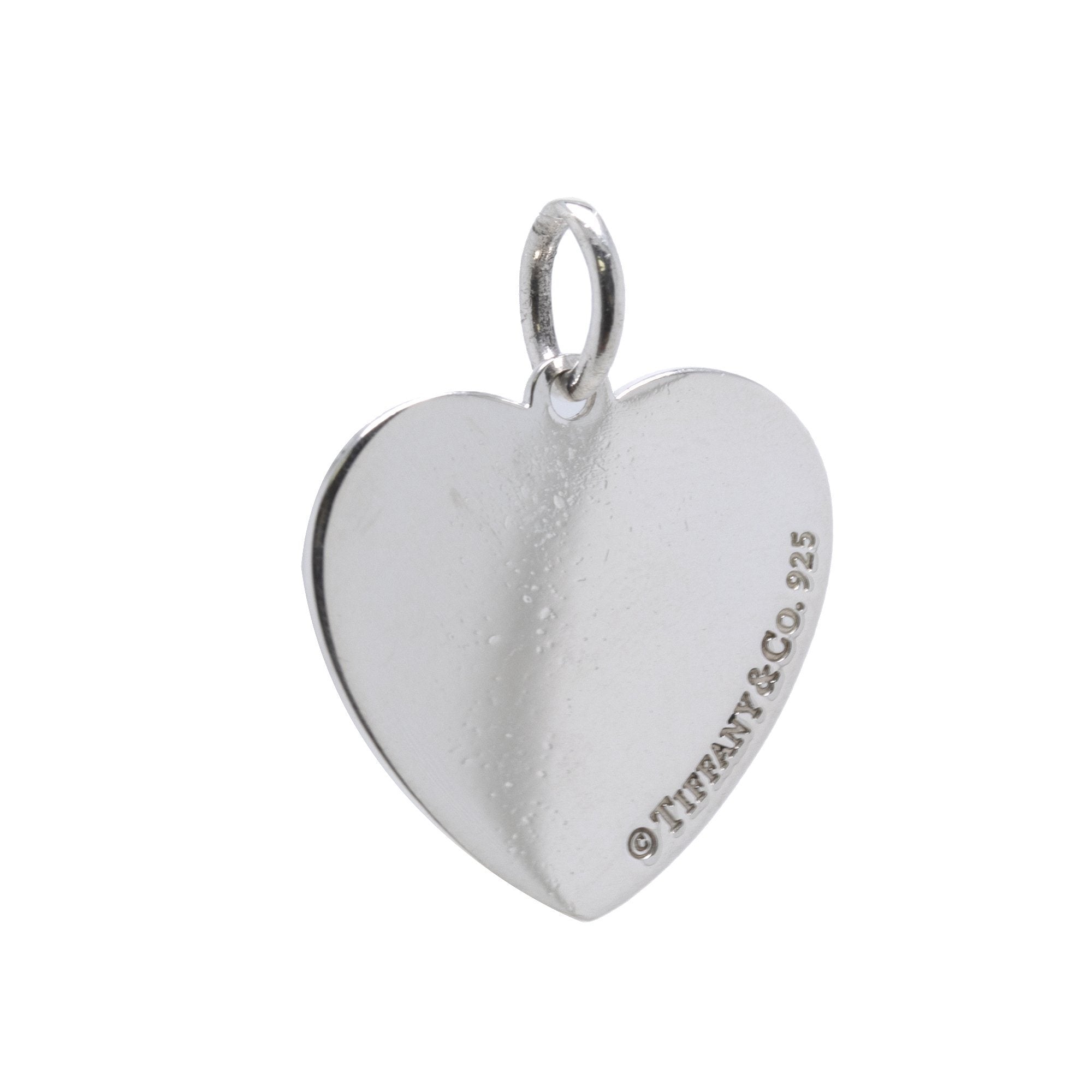 Tiffany & Co. 'Mom' Beaded Edge Heart Charm