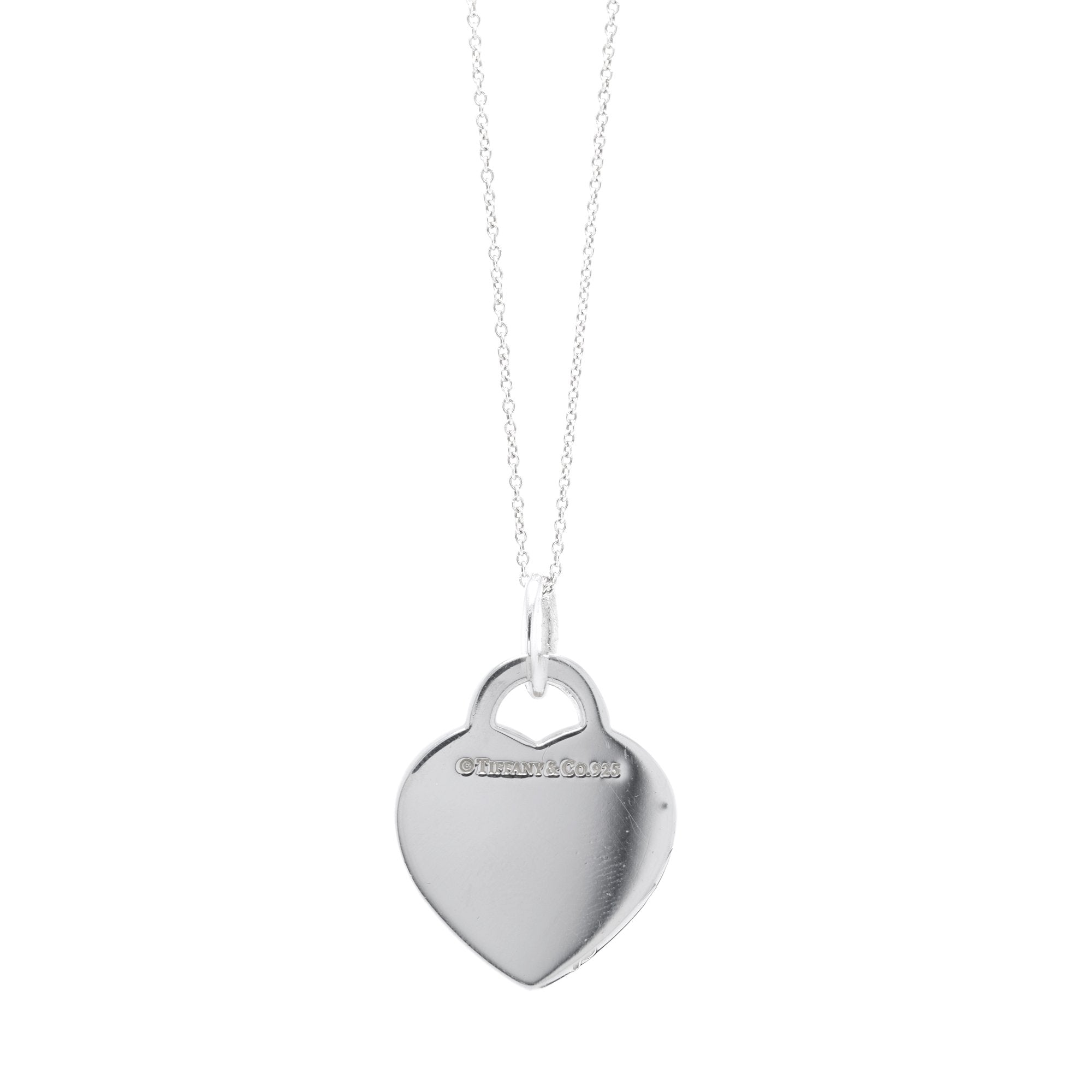 Tiffany & Co. Notes "I Love You" Heart Tag Pendant Necklace