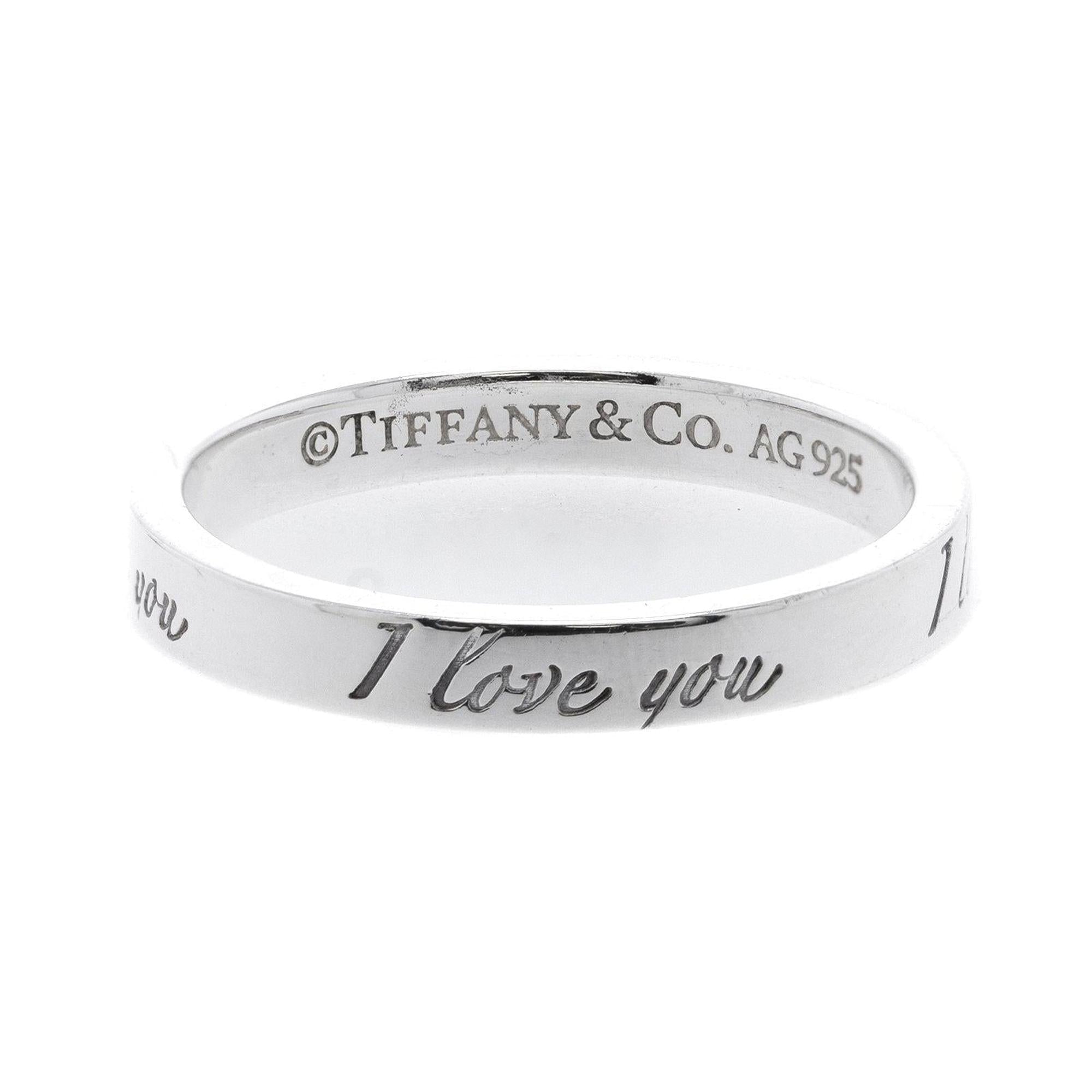 ティファニー TIFFANY ノーツ I love you リング 8号 SV Tiffany & Co. Notes 