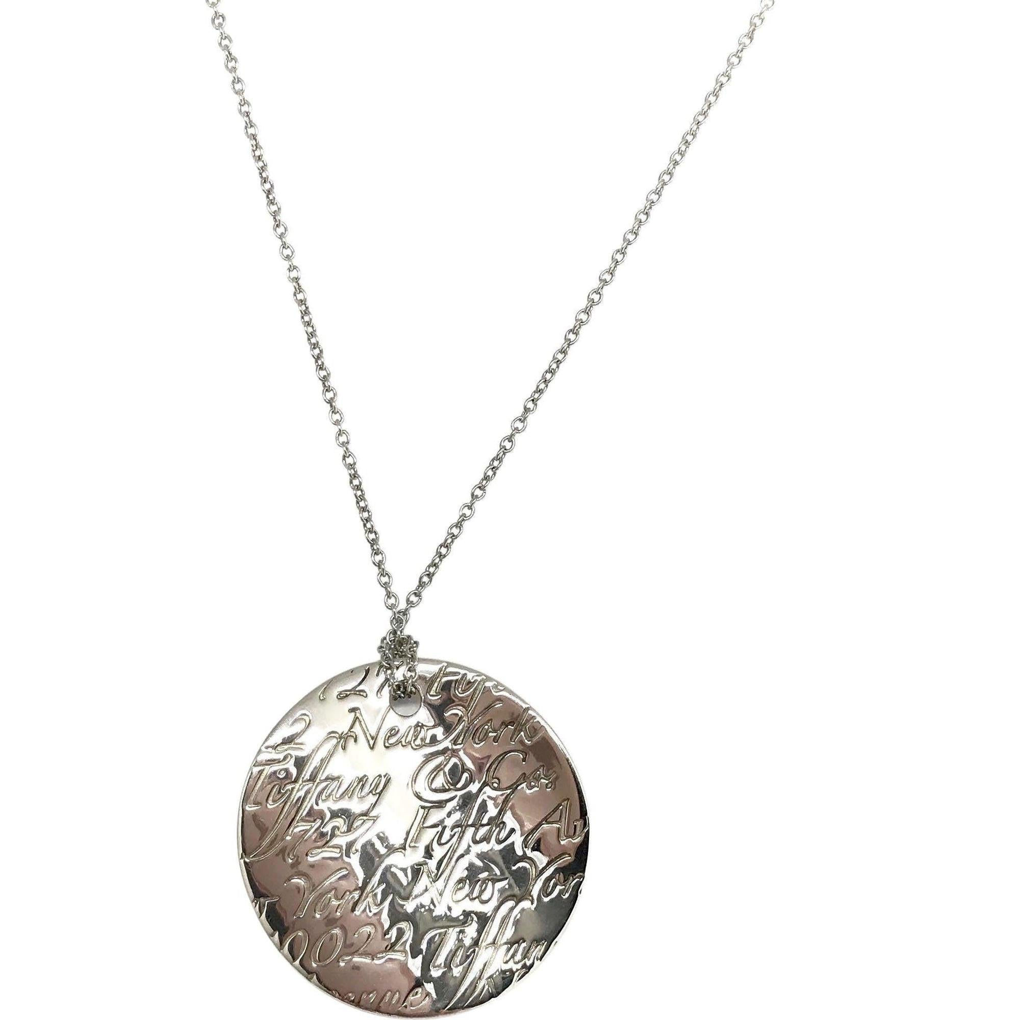 Tiffany & Co. Notes Round Pendant Necklace