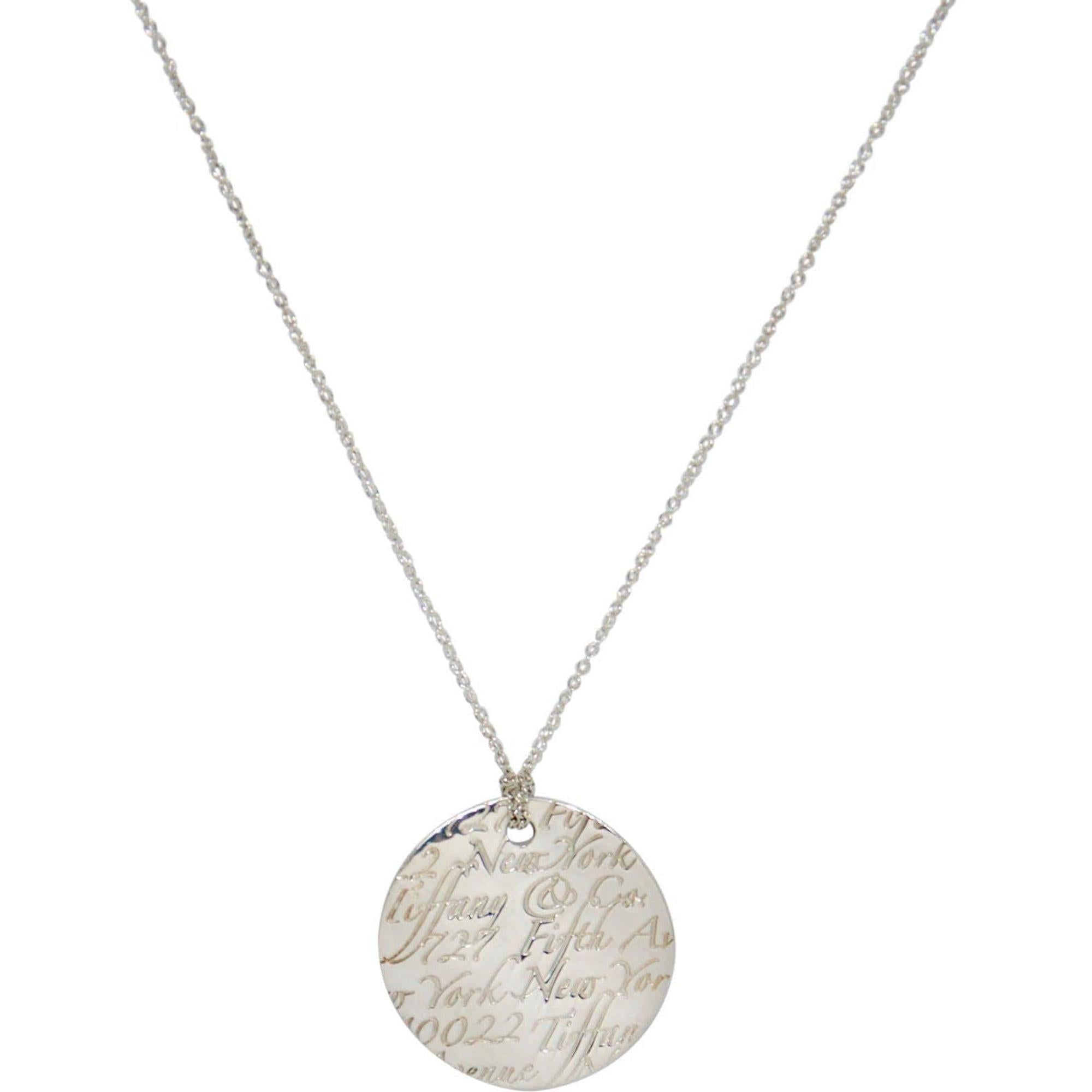 Tiffany & Co. Notes Round Pendant Necklace