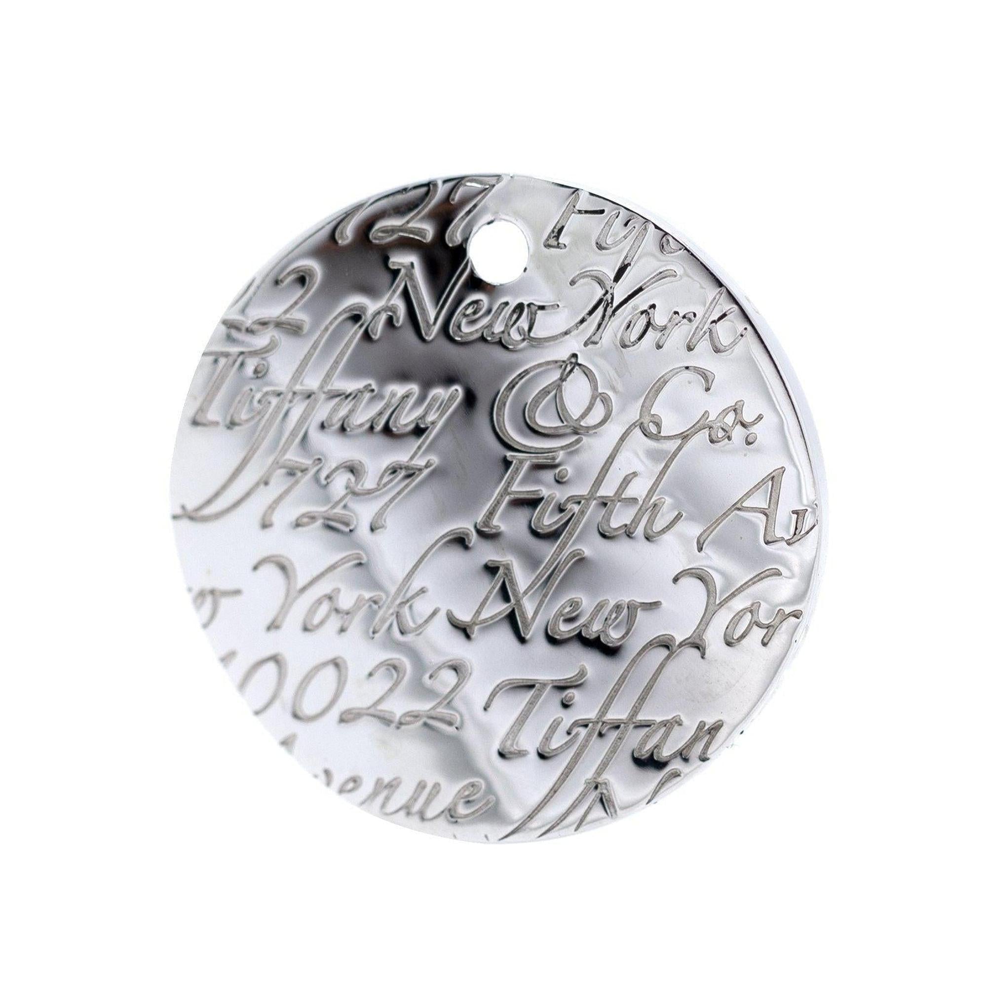 Tiffany & Co. Notes Round Pendant