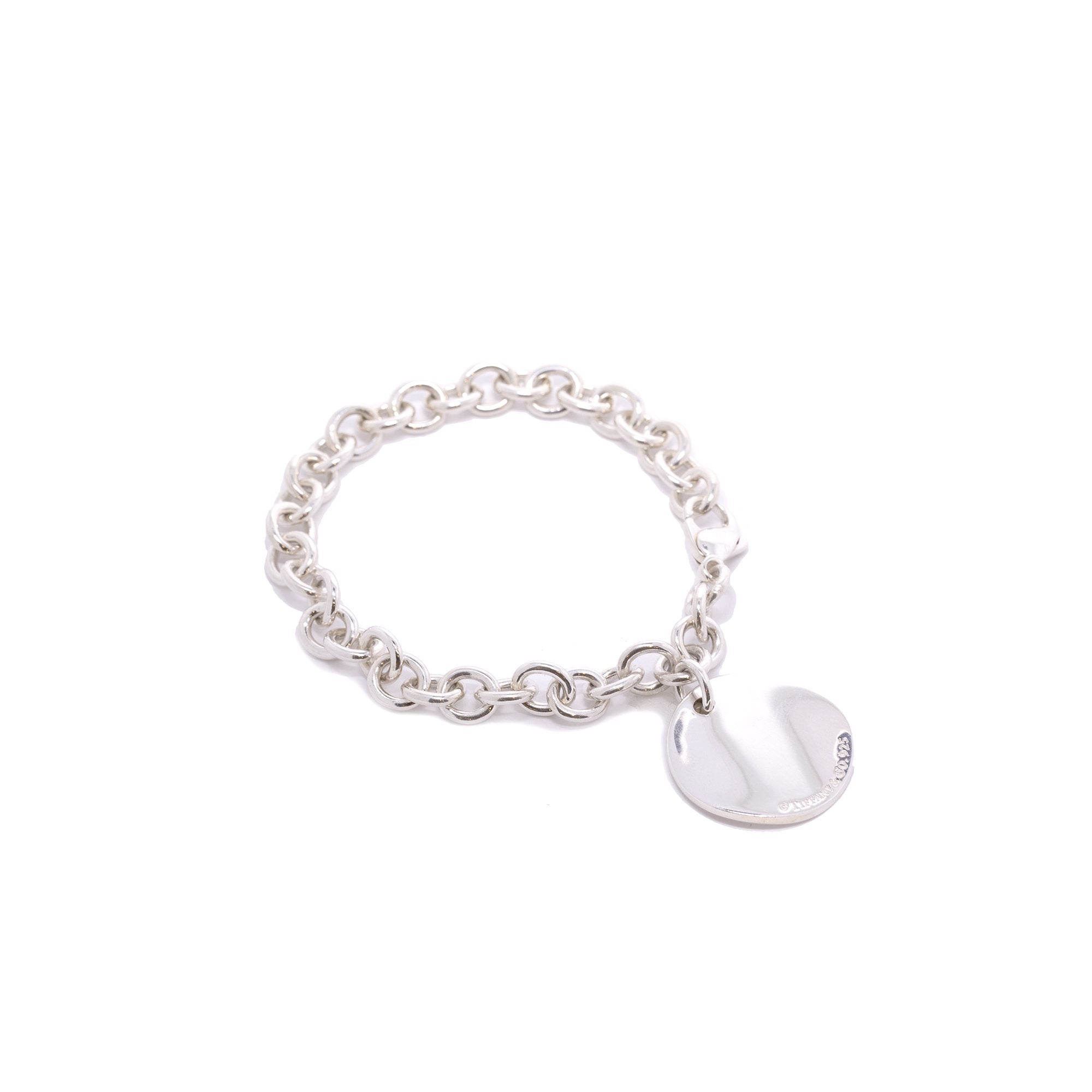Tiffany & Co. Notes Round Tag Charm Bracelet