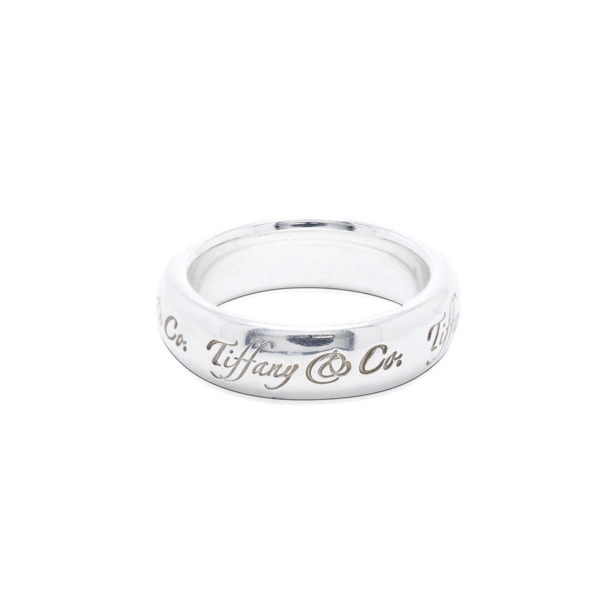 Tiffany & Co. Notes "Tiffany & Co." Band Ring
