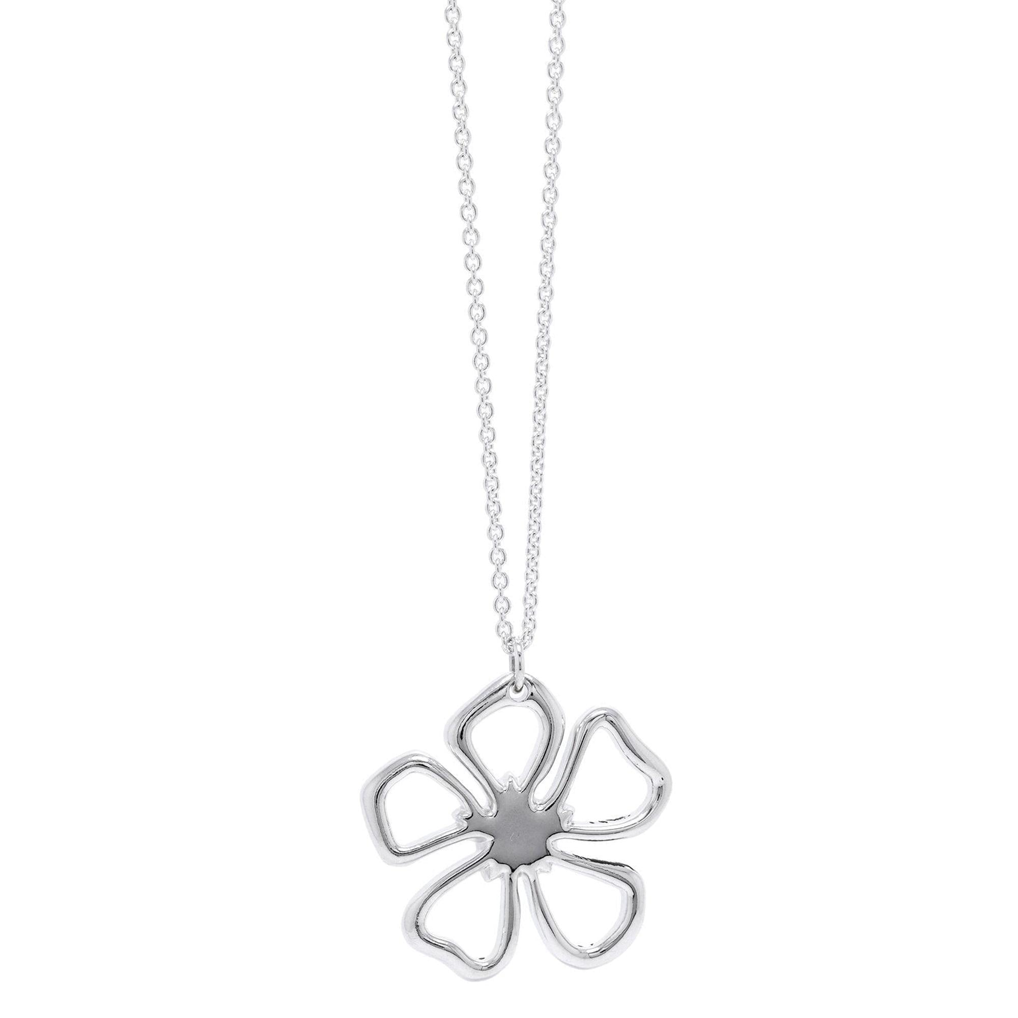 Tiffany & Co. Open Flower Pendant Necklace