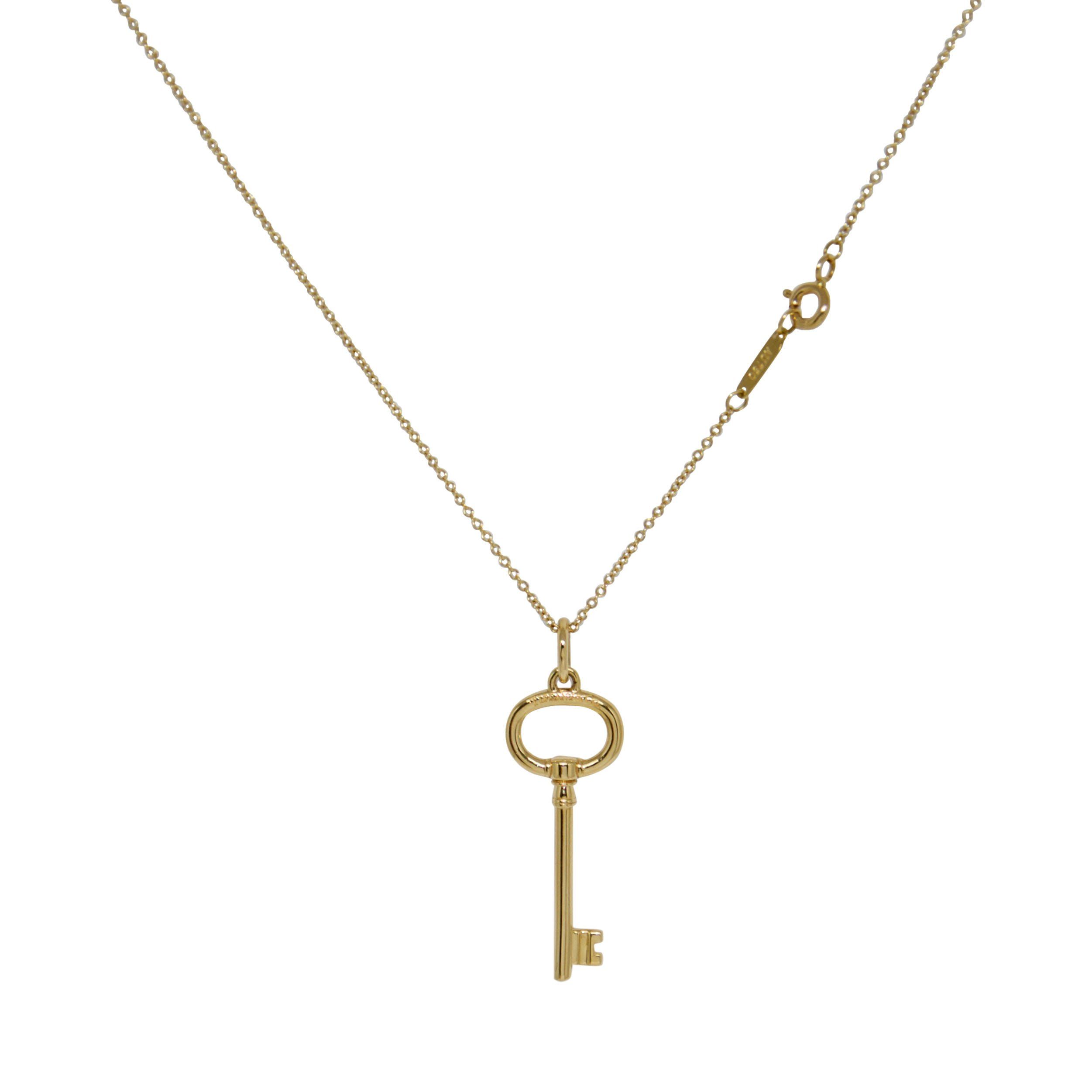 Tiffany & Co. Oval Key Pendant Necklace