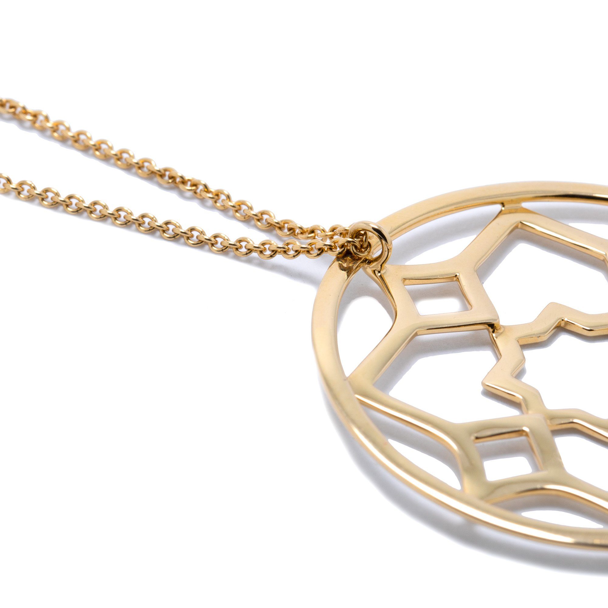 Tiffany & Co. Paloma Picasso 18k Gold Large Zellige Medallion Pendant Necklace
