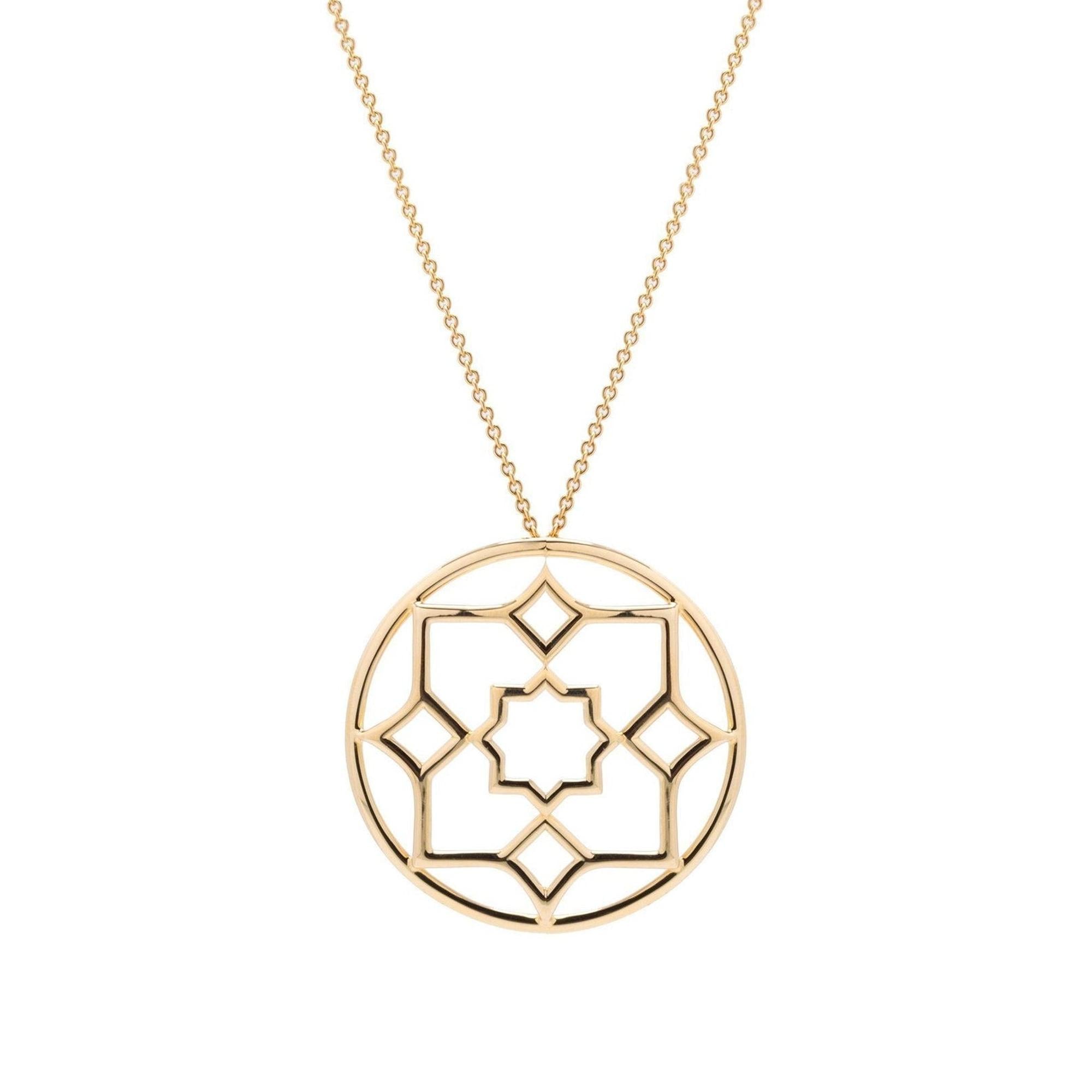 Tiffany & Co. Paloma Picasso 18k Gold Large Zellige Medallion Pendant Necklace