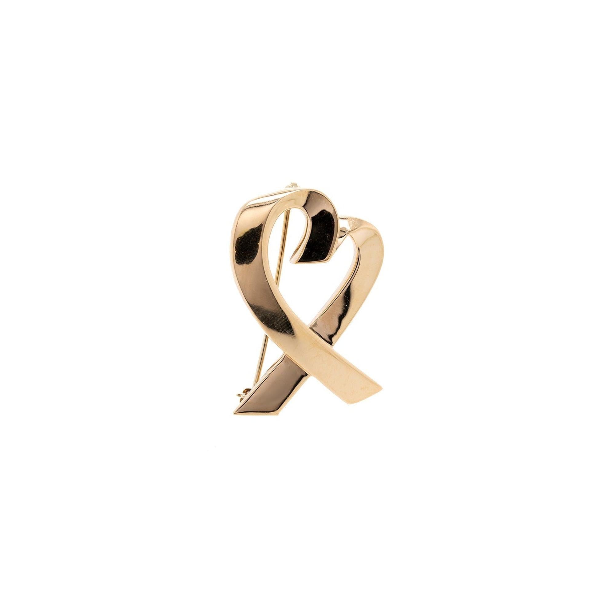 Tiffany & Co. Paloma Picasso 18k Gold Loving Heart Brooch