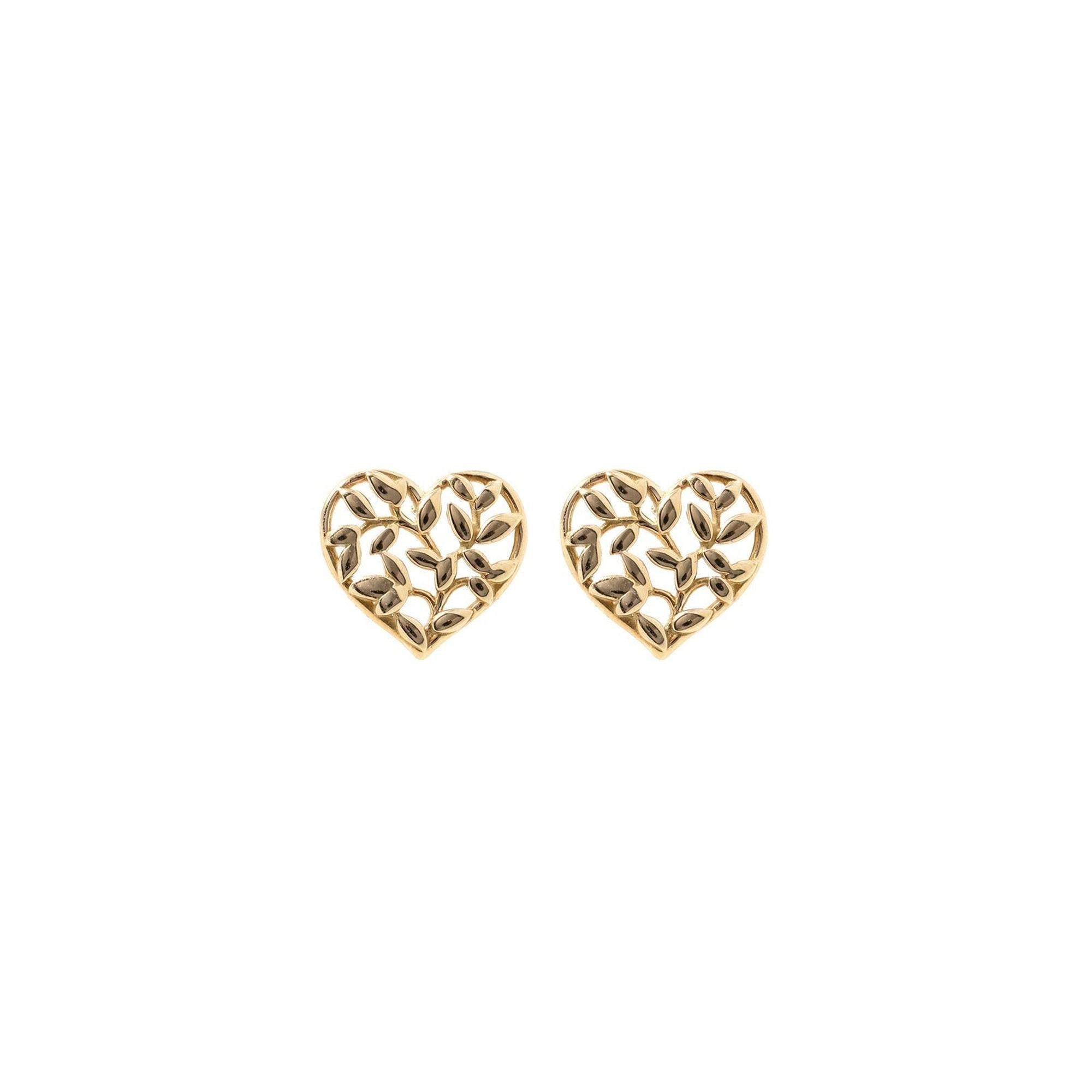 Tiffany & Co. Paloma Picasso 18k Gold Olive Leaf Heart Earrings