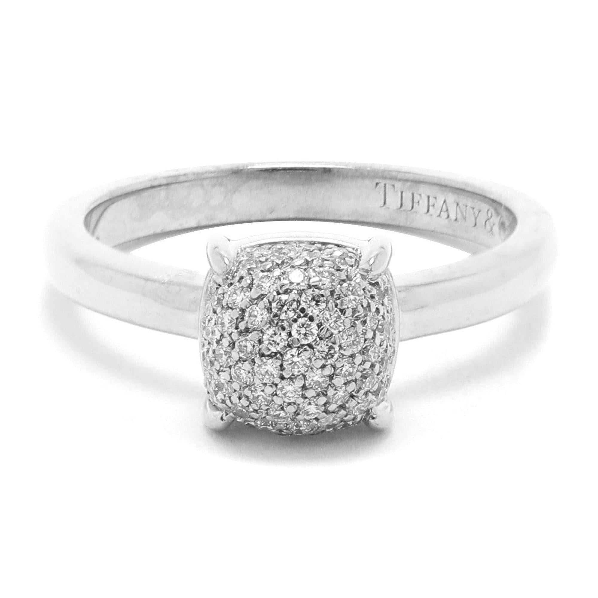 Tiffany & Co. Paloma Picasso 18k White Gold & Diamond Sugar Stacks Ring