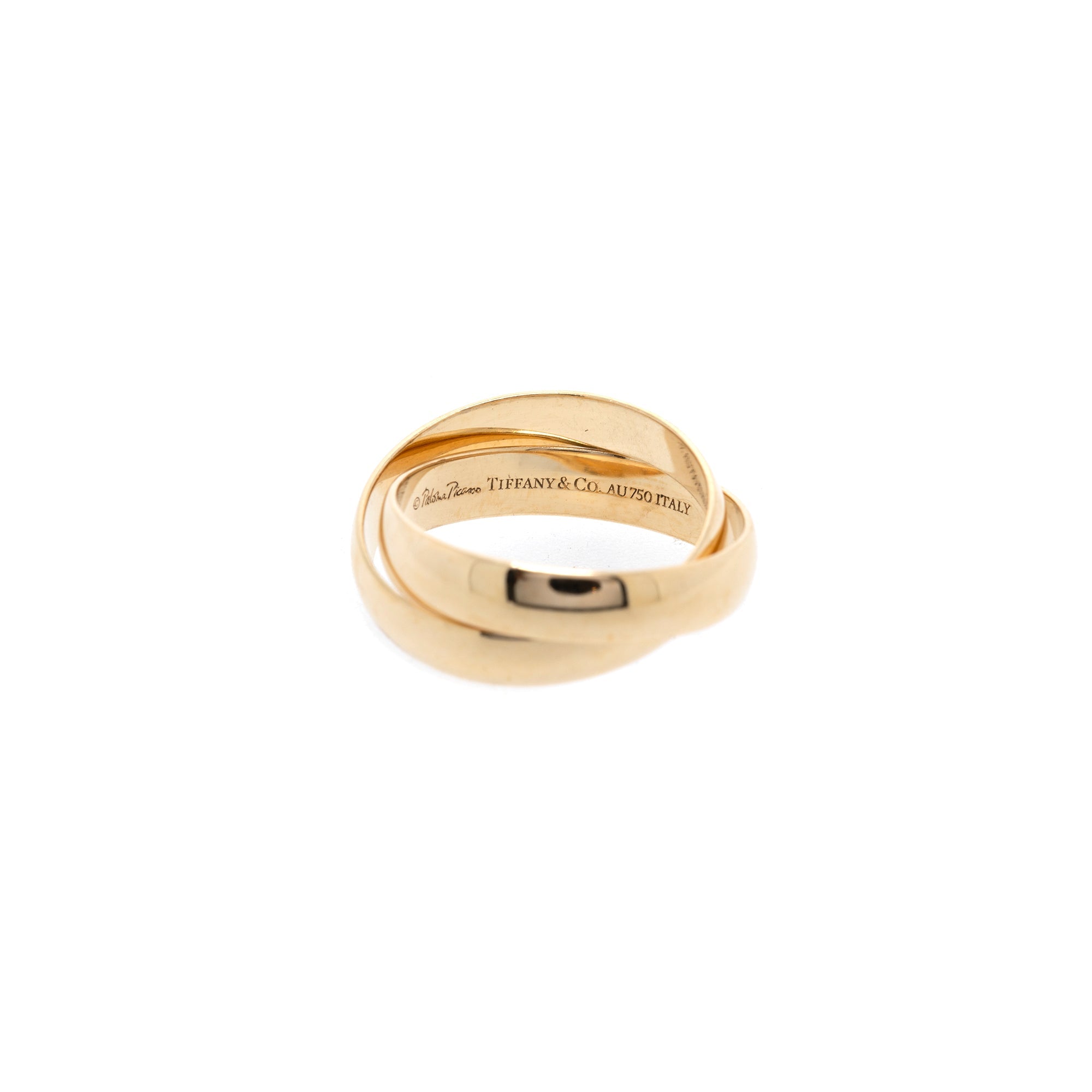 Tiffany & Co. Paloma Picasso 18k Yellow Gold Melody Two-Band Rolling Ring