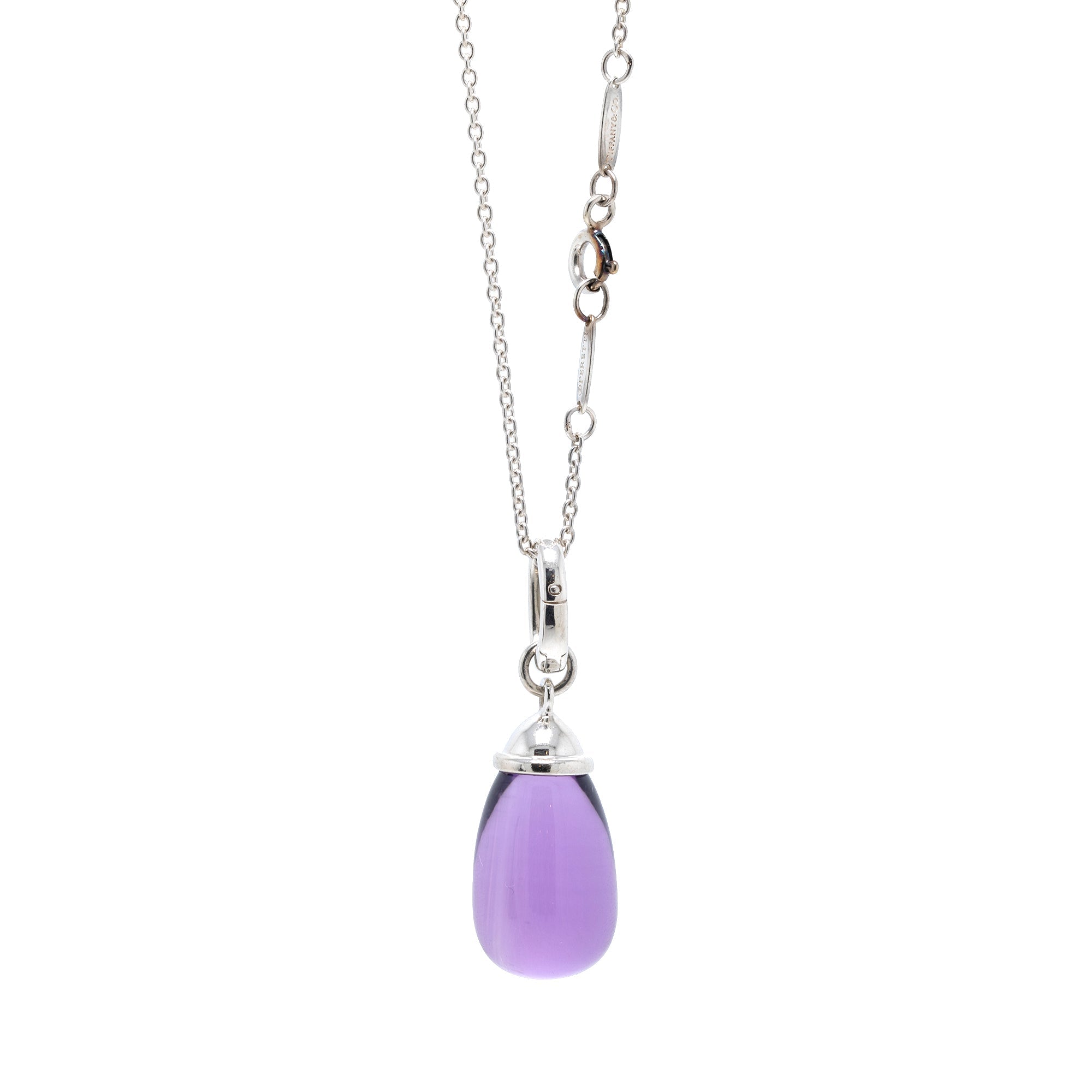 Tiffany & Co. Paloma Picasso Amethyst Drop Pendant Necklace