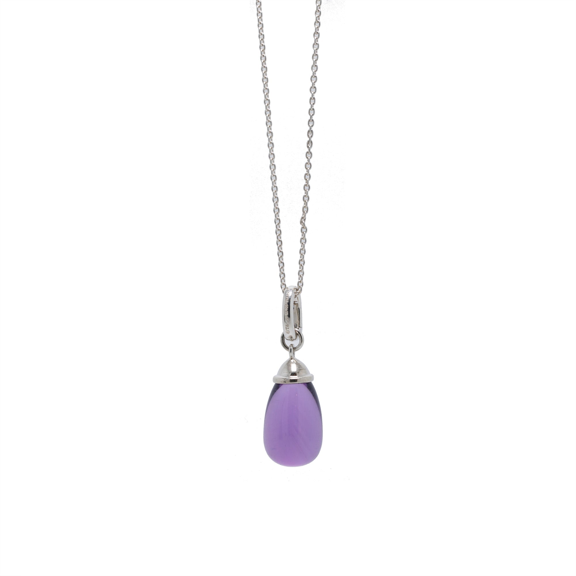 Tiffany & Co. Paloma Picasso Amethyst Drop Pendant Necklace