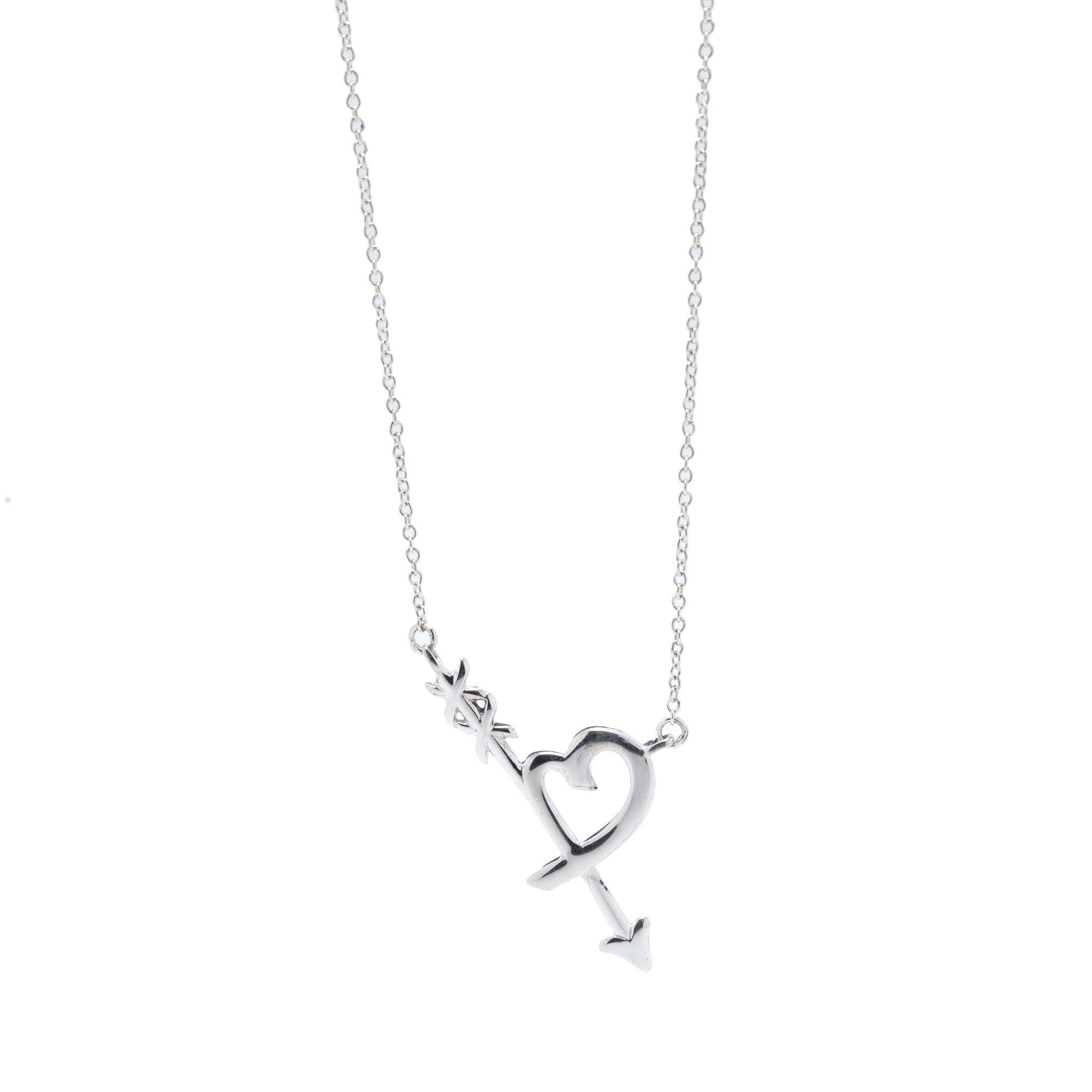 Tiffany & Co. Paloma Picasso Graffiti Heart & Arrow Pendant Necklace