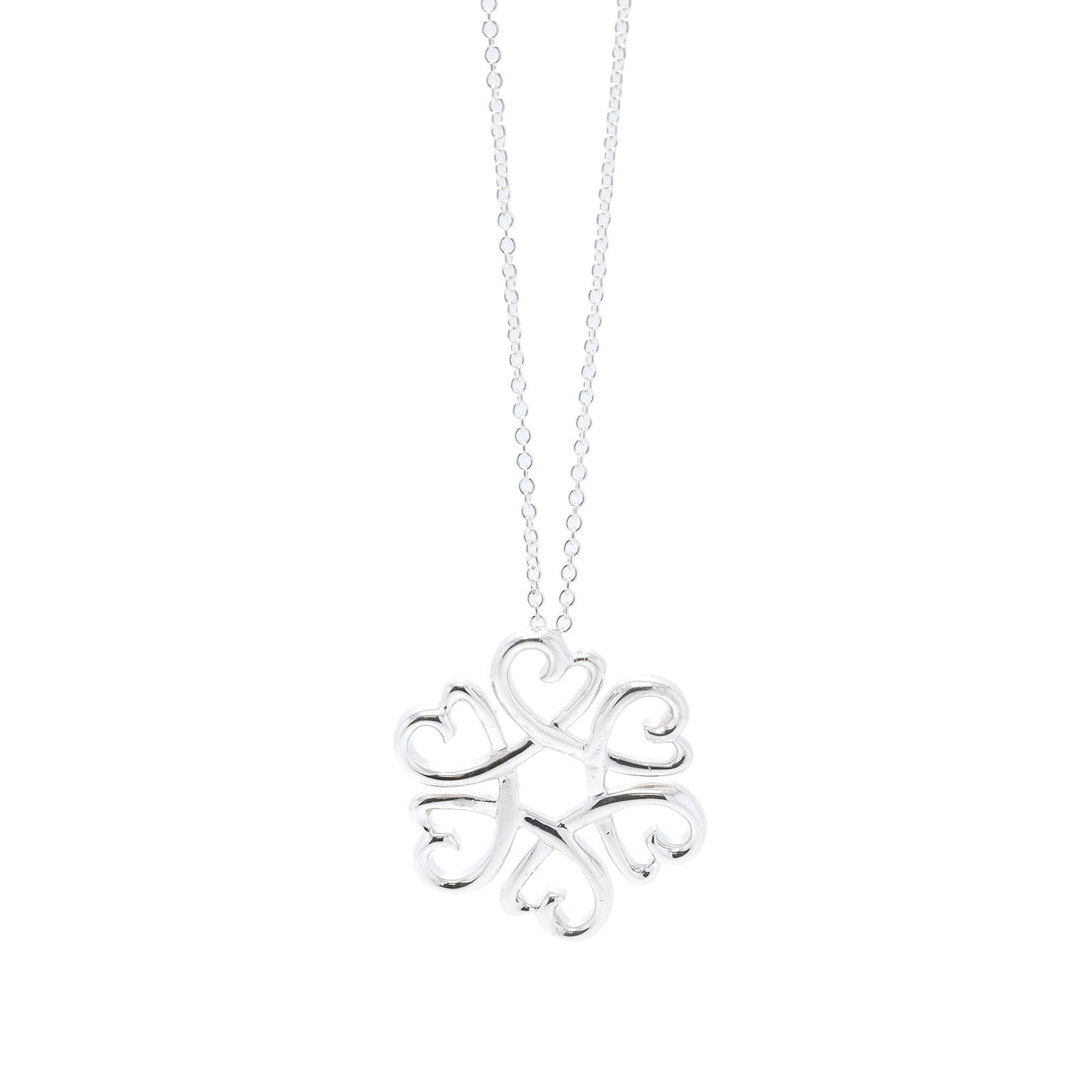 Tiffany & Co. Paloma Picasso Loving Heart Flower Pendant Necklace