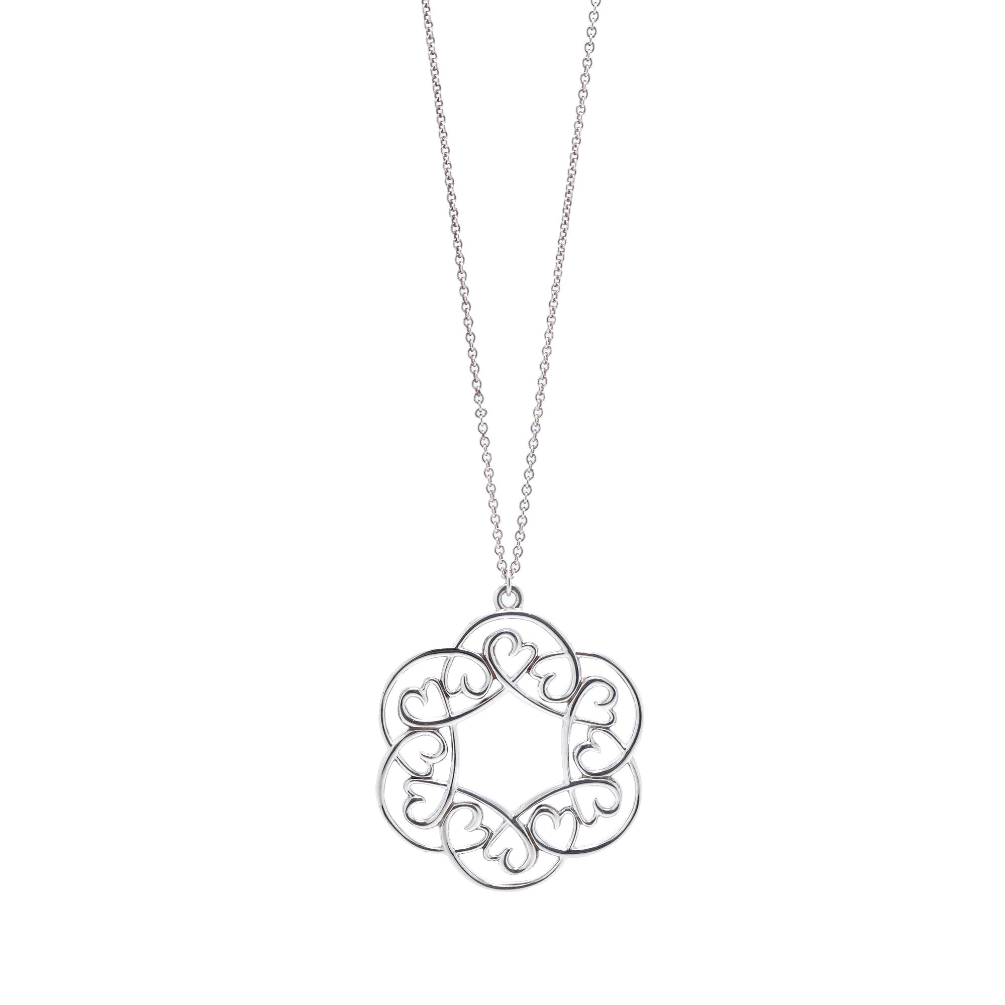 Tiffany & Co. Paloma Picasso Loving Heart Swirl Medallion Pendant Necklace