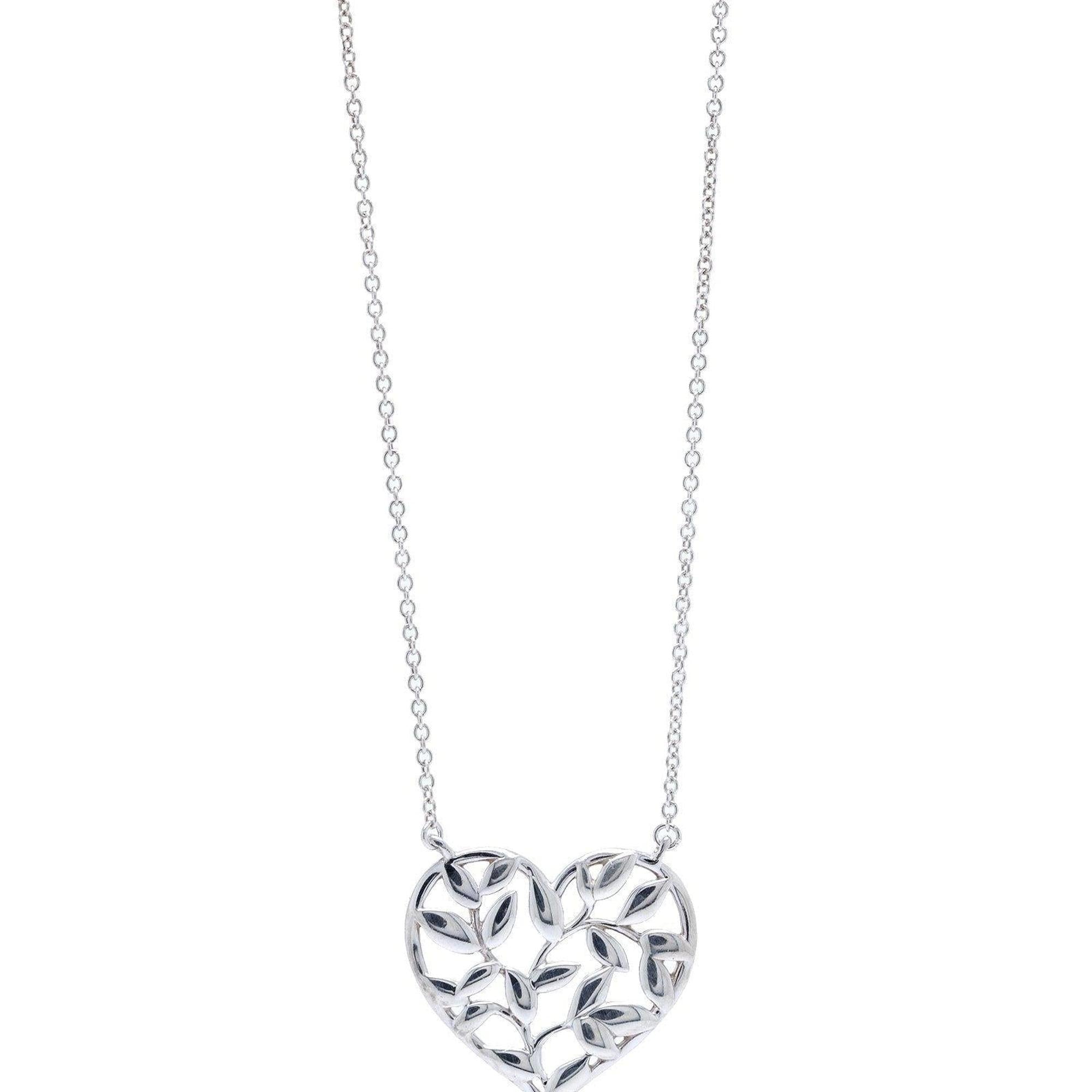Tiffany & Co. Paloma Picasso Olive Leaf Heart Pendant Necklace
