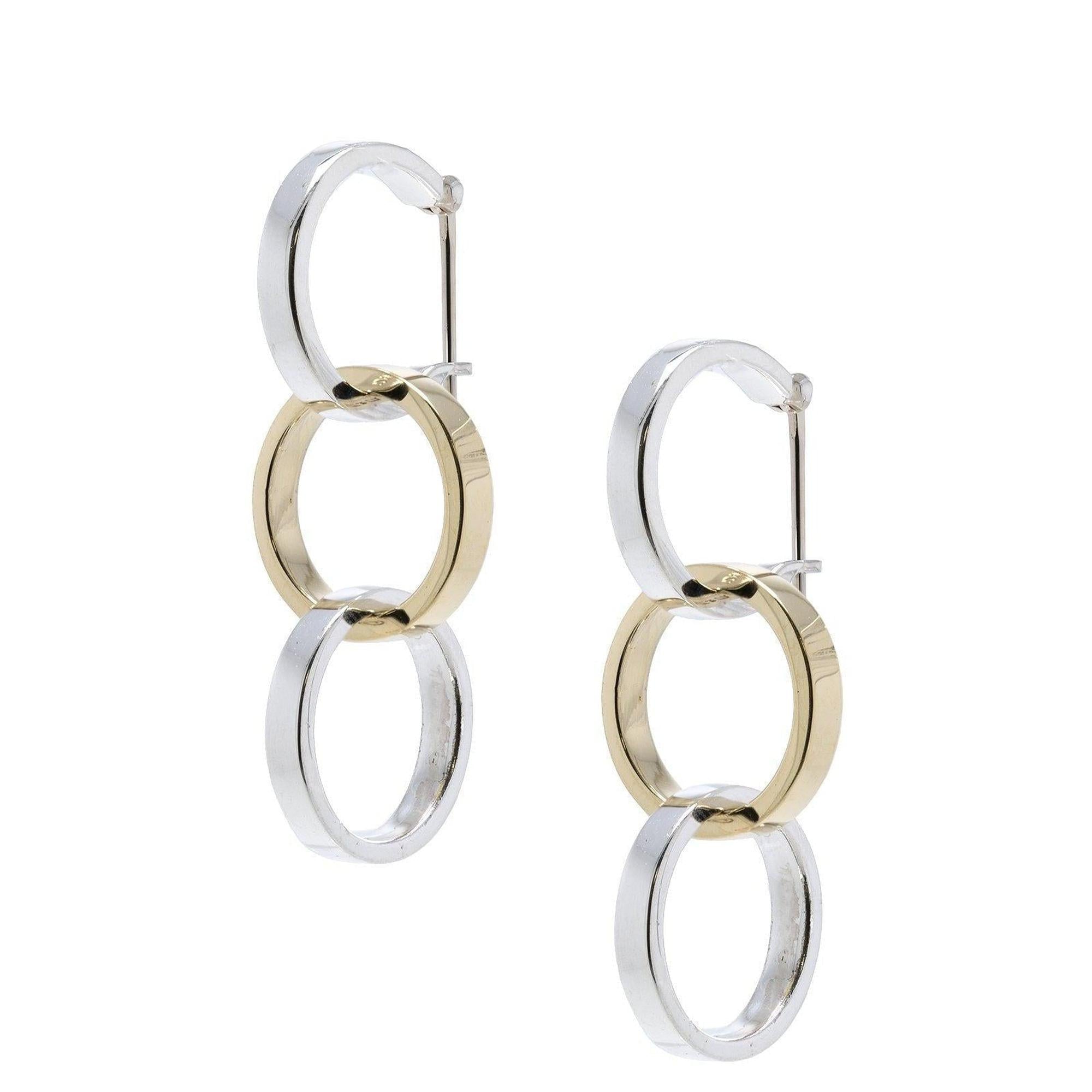 Tiffany & Co. Paloma Picasso Two-Tone Interlocking Circle Drop Earrings