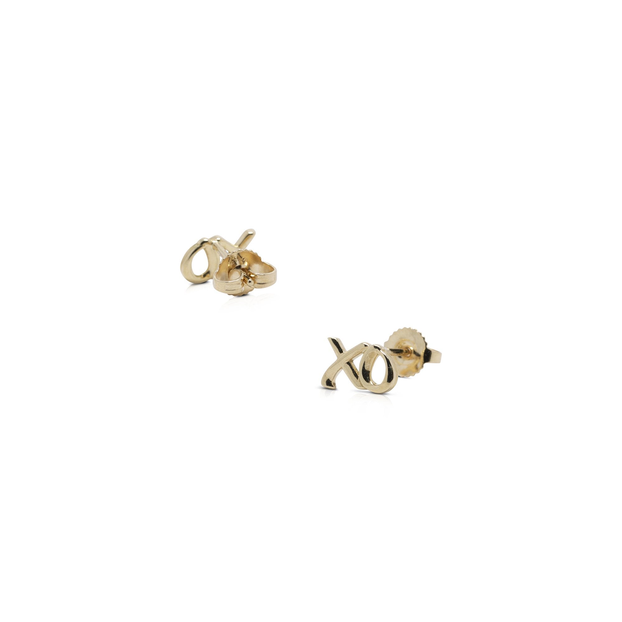 Tiffany & Co. Paloma's Graffiti 18k Gold Love & Kisses Earrings