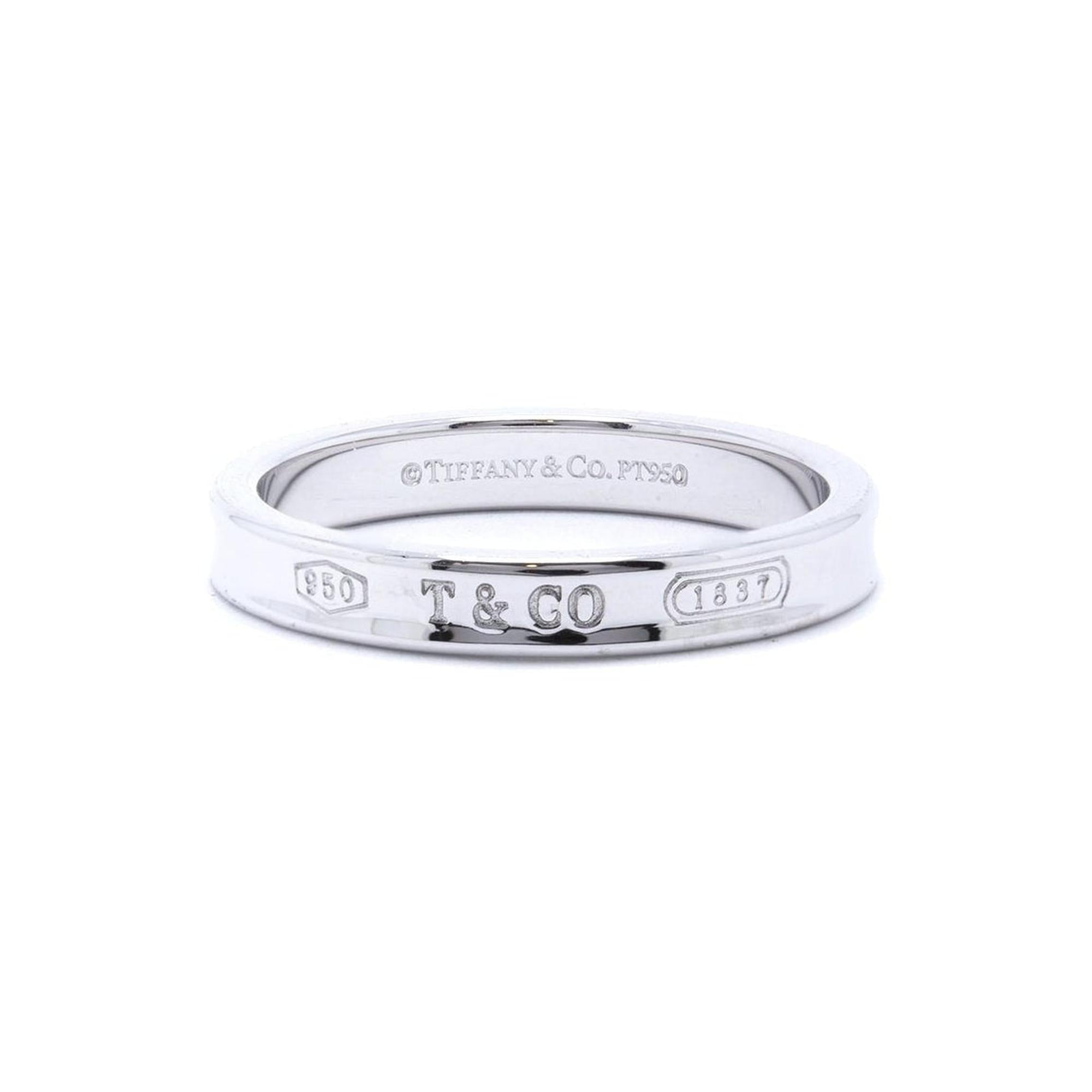 Tiffany & Co. Platinum 1837 Narrow Ring