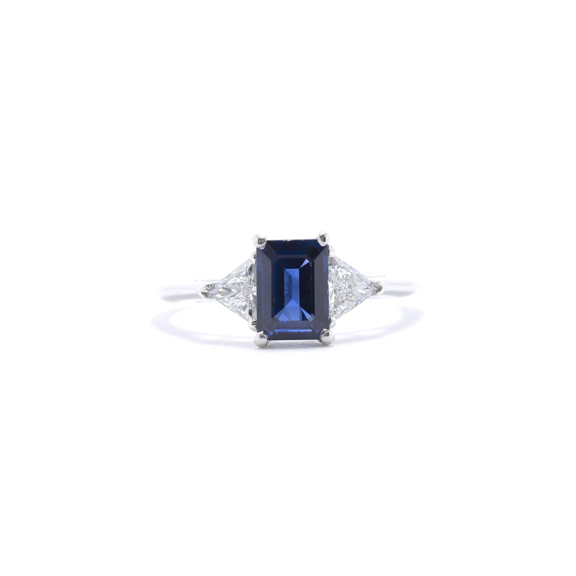 Tiffany & Co. Platinum 1.32 ct. Sapphire & Diamond Cocktail Ring