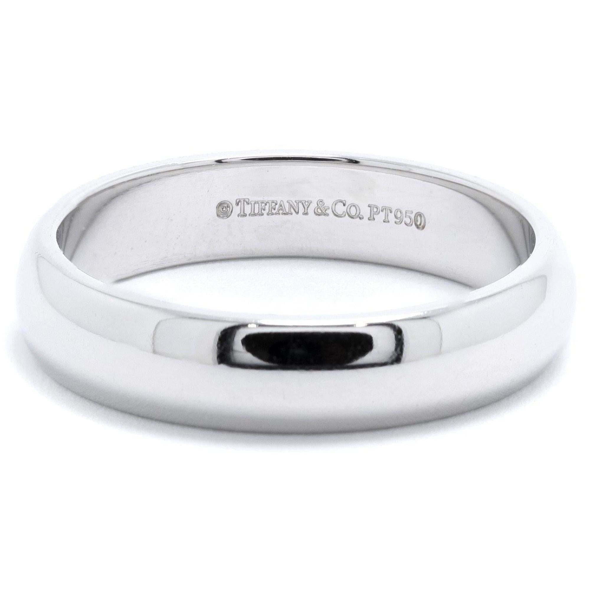 Tiffany & Co. Platinum Classic Wedding Band Ring