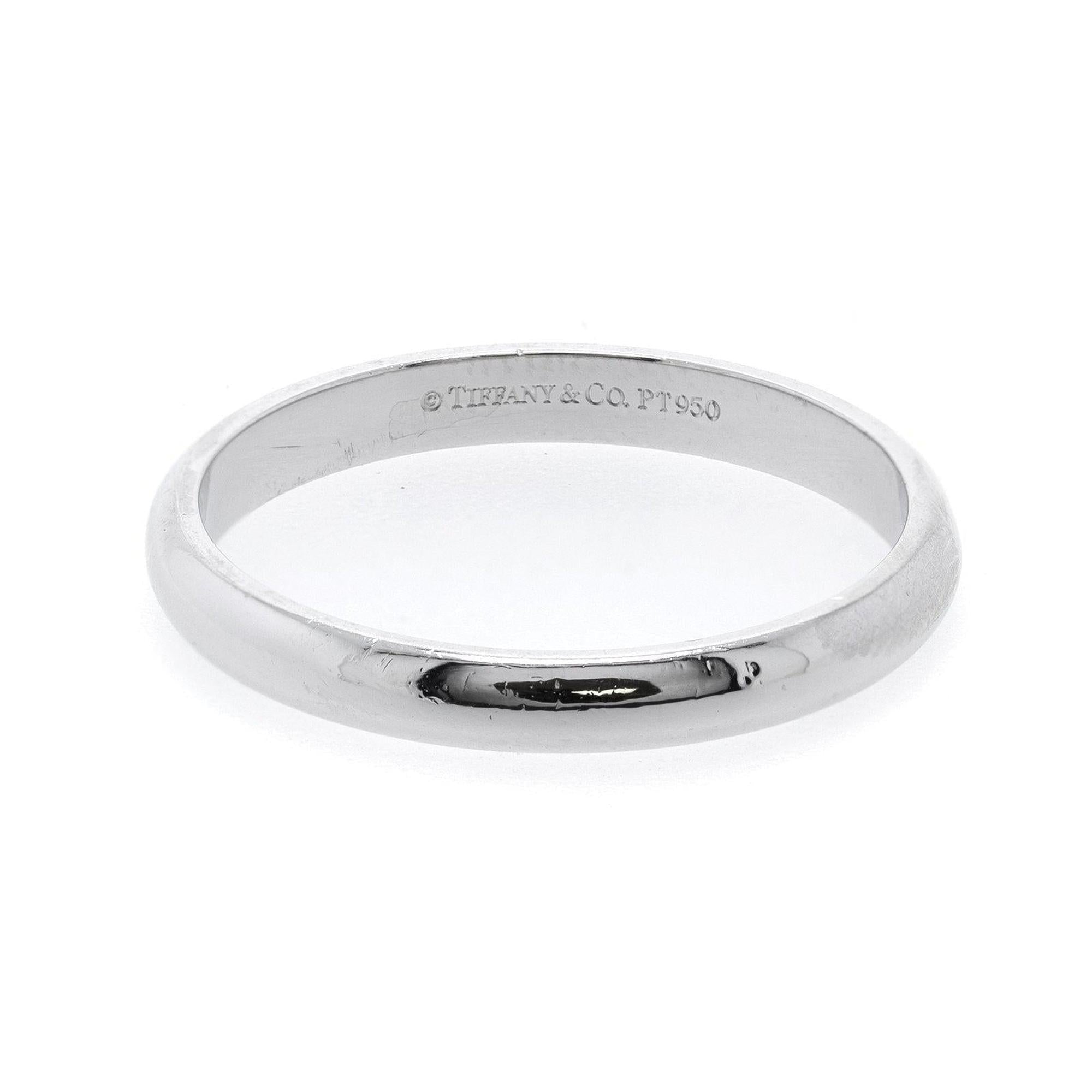Tiffany & Co. Platinum Classic Wedding Band