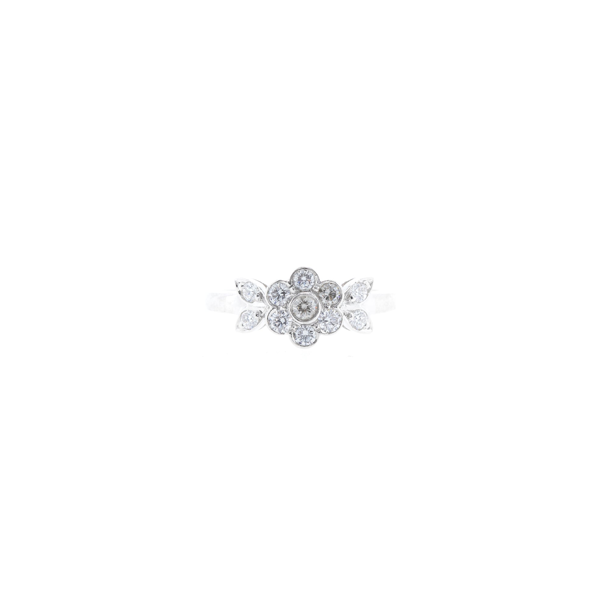 Tiffany & Co. Platinum & Diamond Blossom Flower Ring