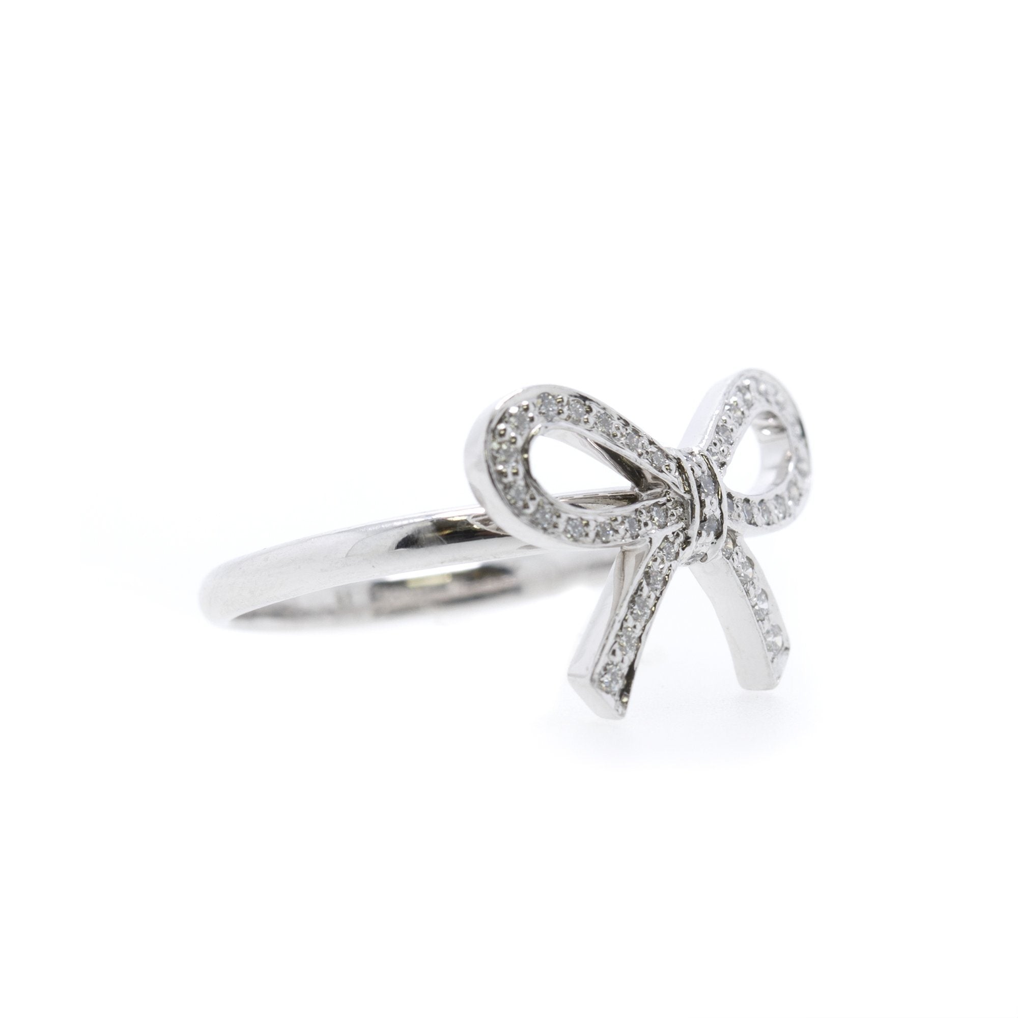 Tiffany & Co. Platinum & Diamond Bow Ring