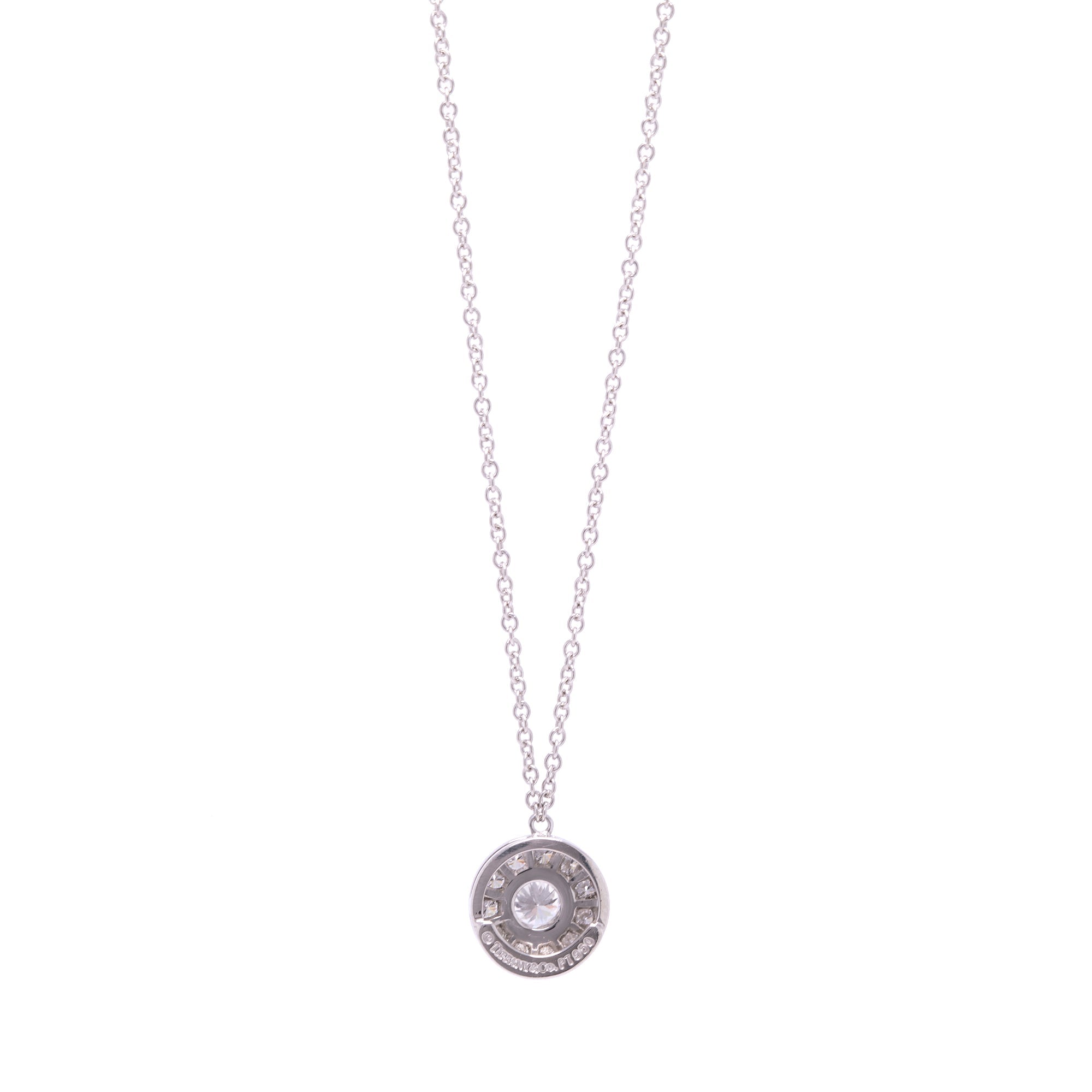 Tiffany & Co. Platinum Diamond Circlet Pendant Necklace