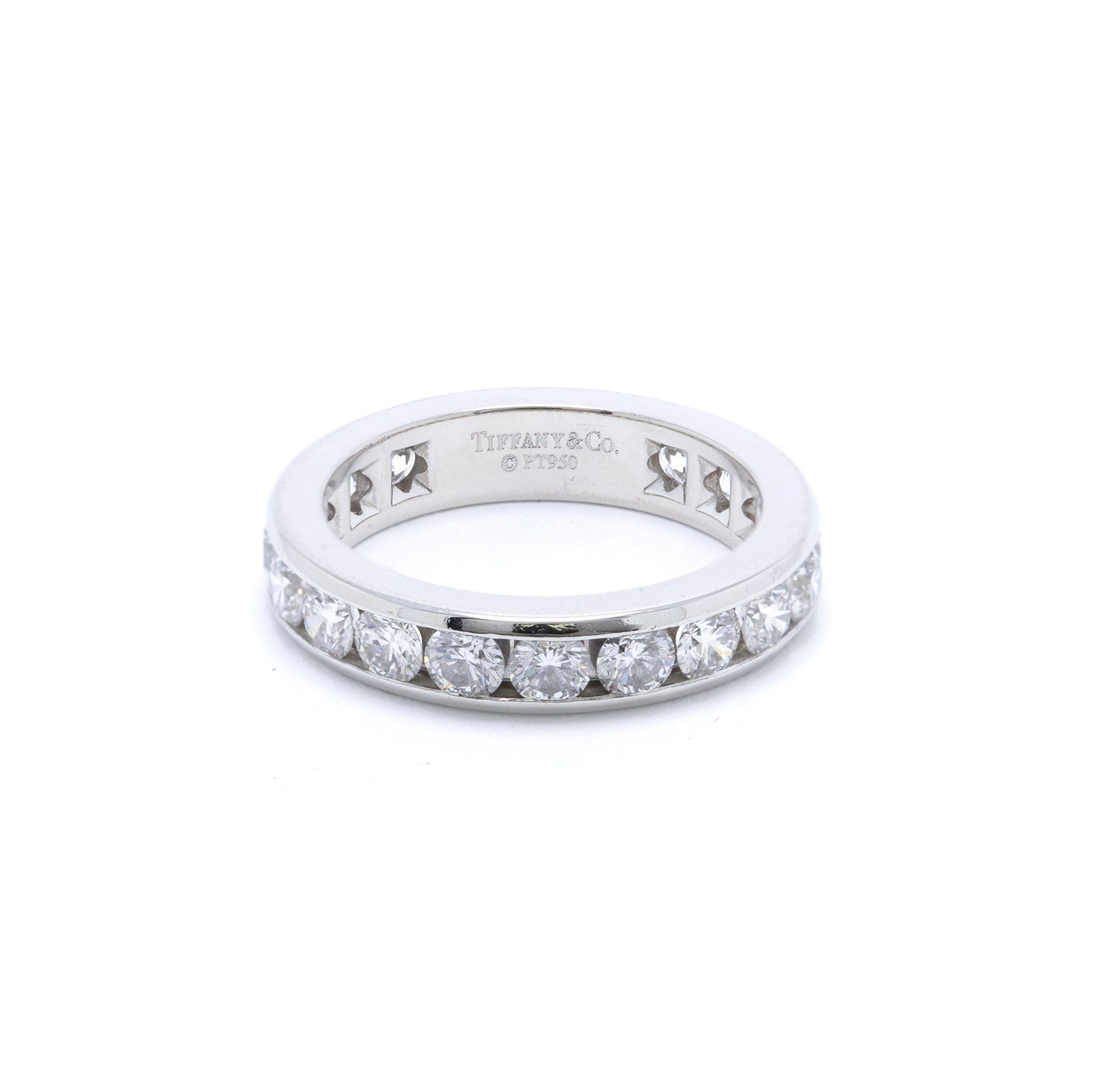 Tiffany & Co. Platinum & Diamond Eternity Wedding Band Ring