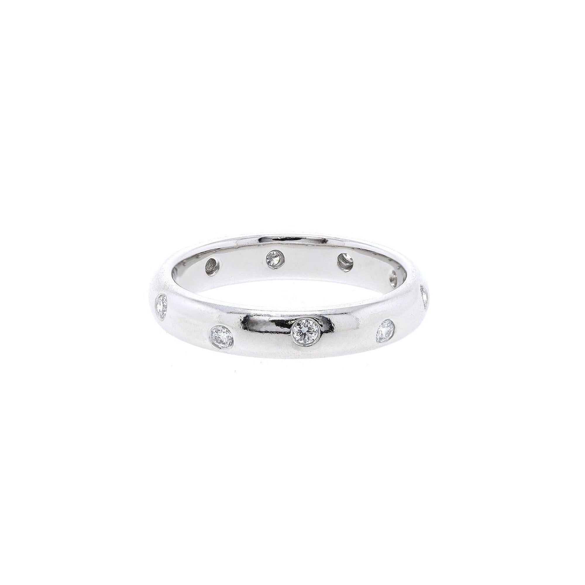 Tiffany & Co. Platinum & Diamond Etoile Band Ring