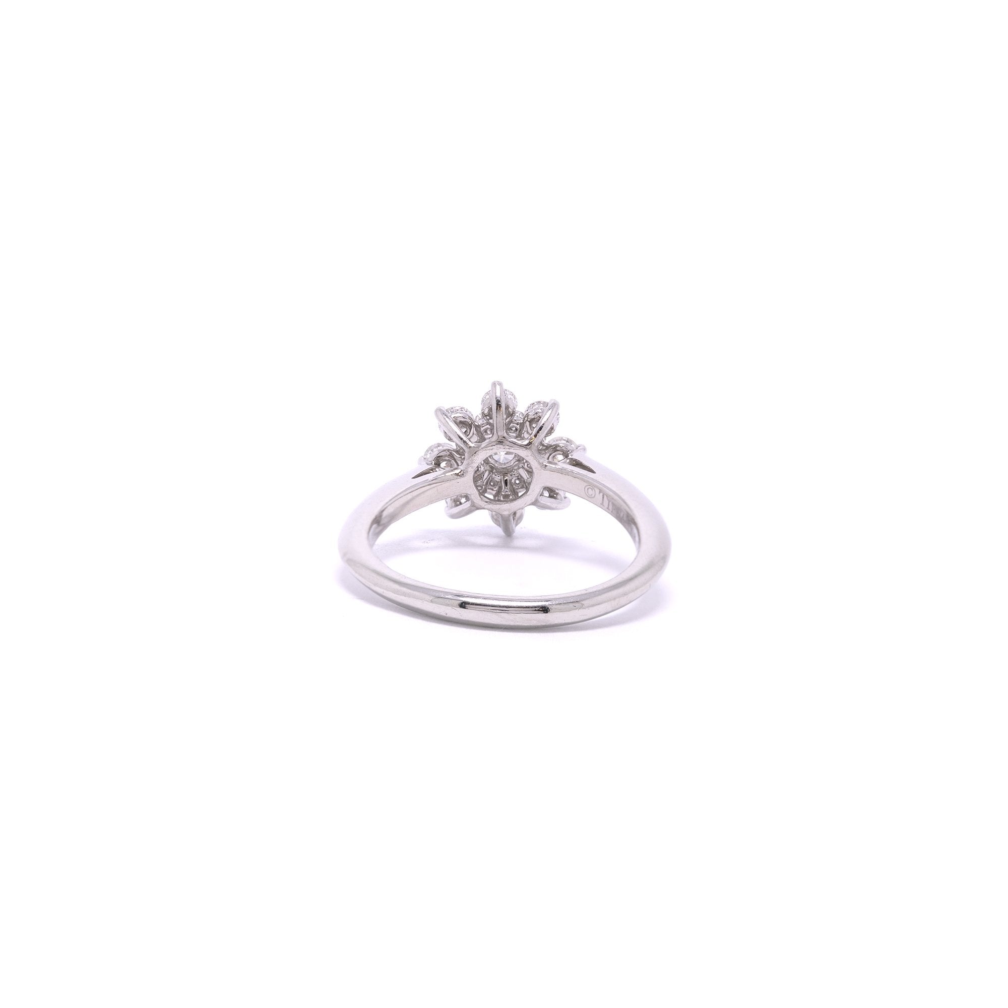 Tiffany & Co. Platinum & Diamond Flower Ring
