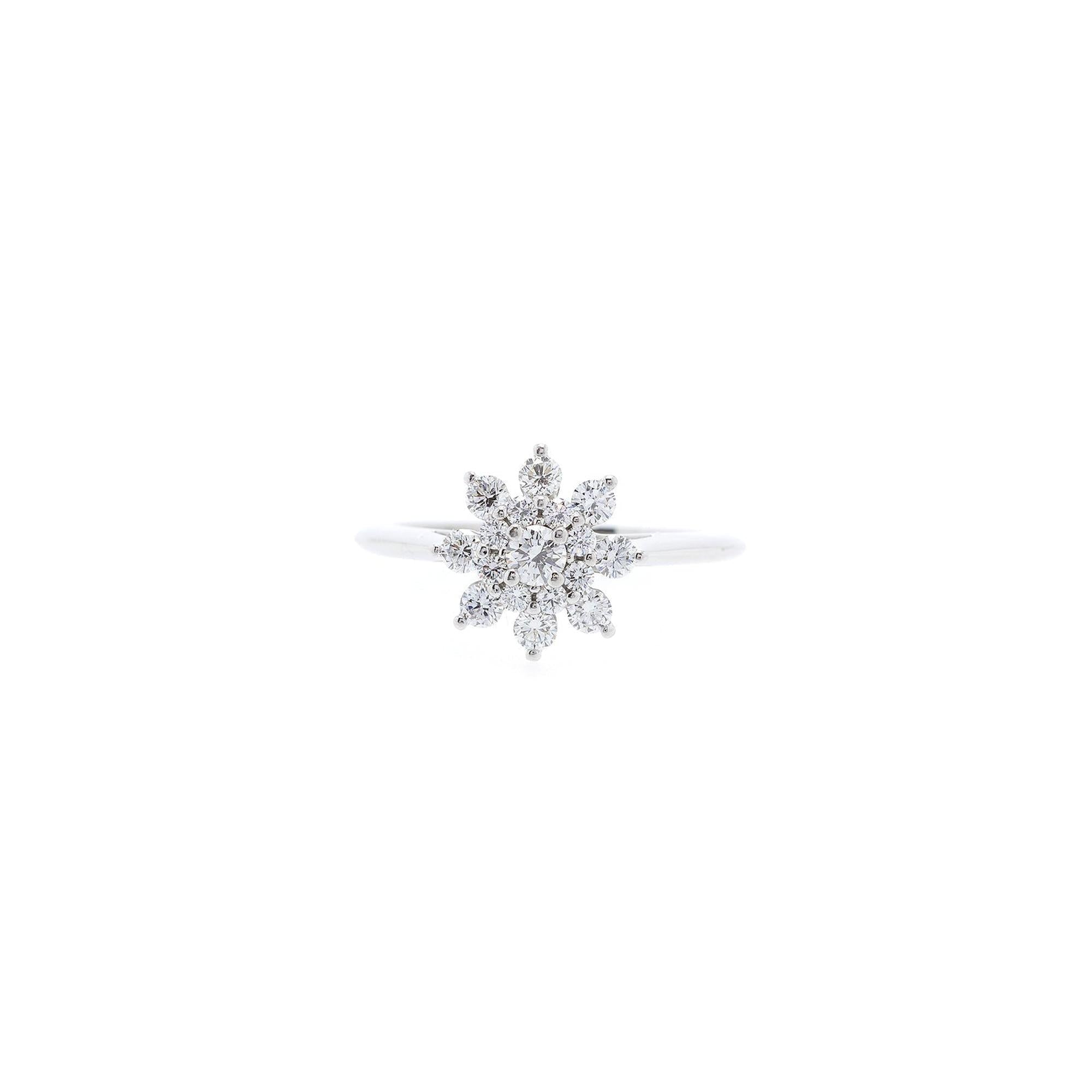 Tiffany & Co. Platinum & Diamond Flower Ring