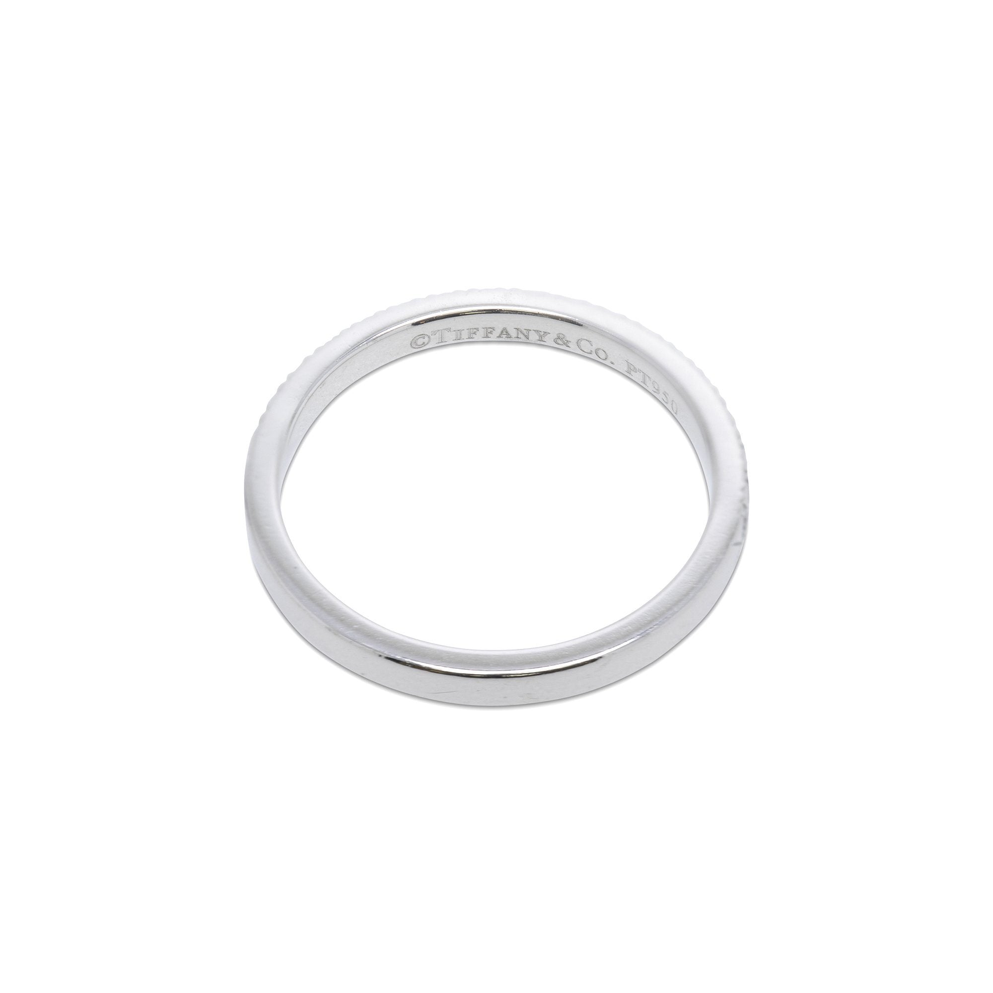 Tiffany & Co. Platinum & Diamond Half Circle Soleste Band Ring