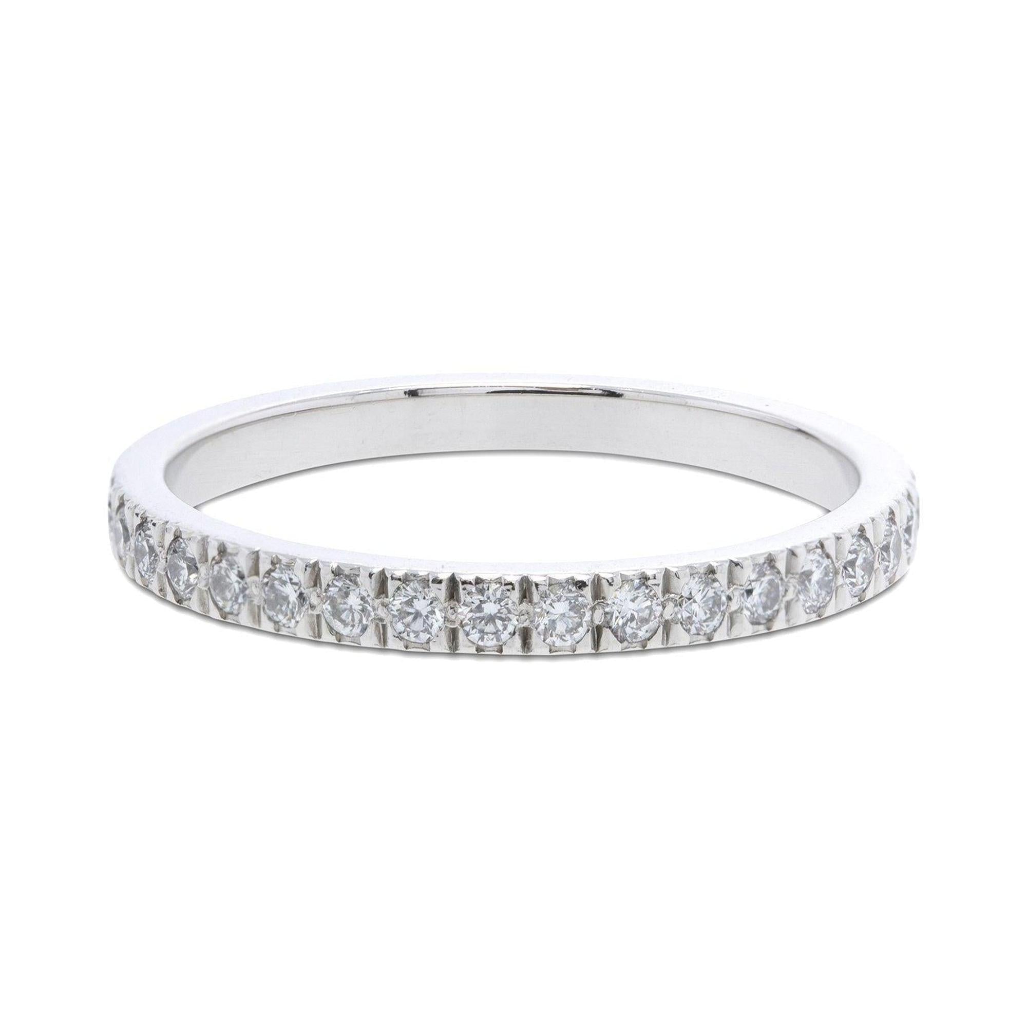 Tiffany & Co. Platinum & Diamond Half Circle Soleste Band Ring