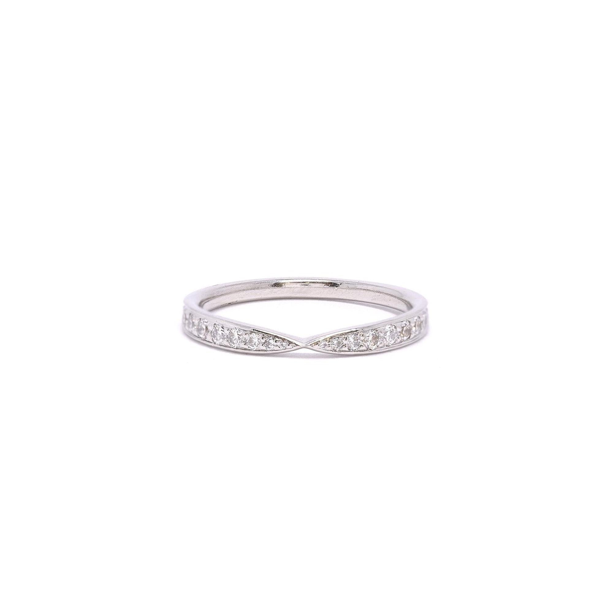 Tiffany & Co. Platinum & Diamond Harmony Band Ring