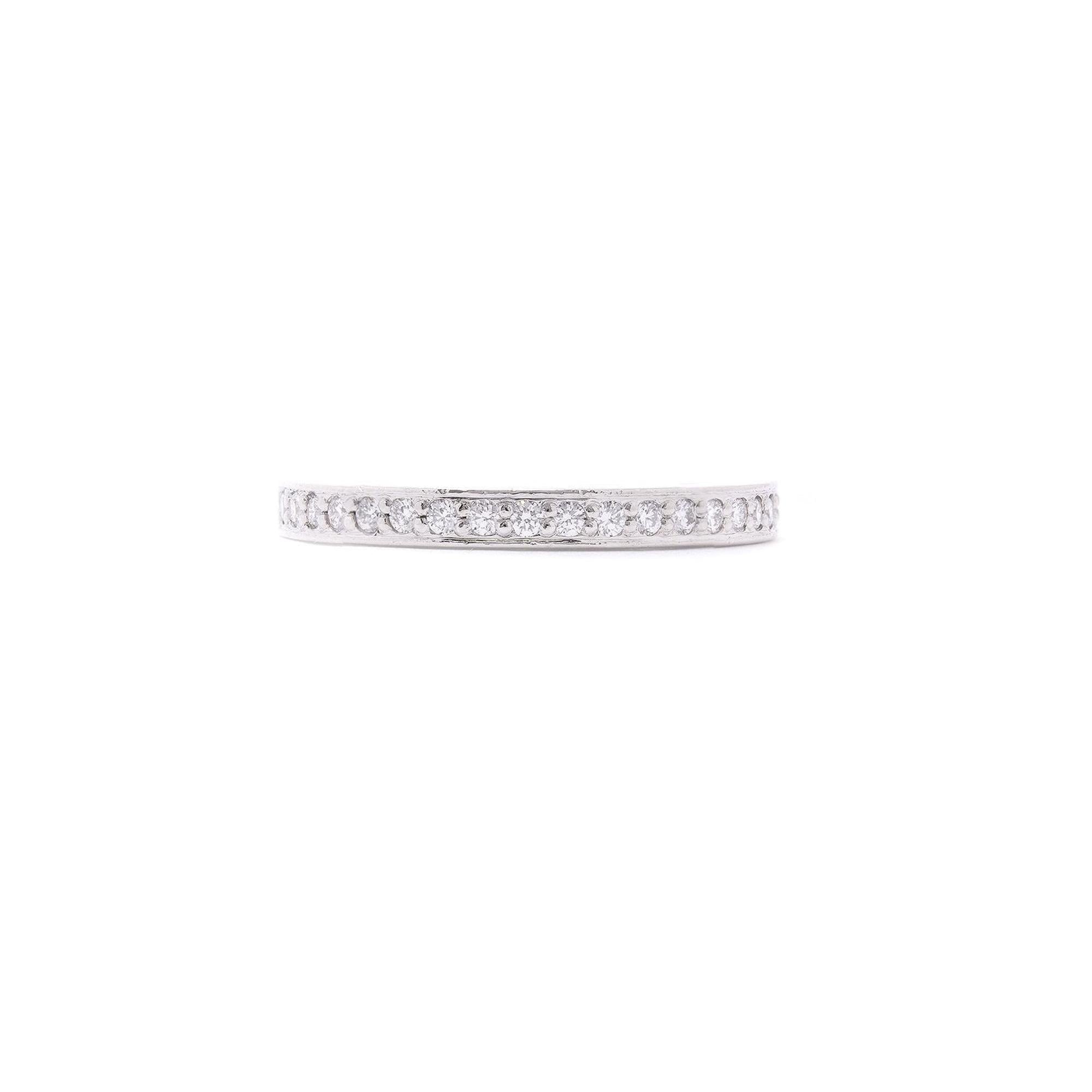 Tiffany & Co. Platinum & Diamond Wedding Band Ring