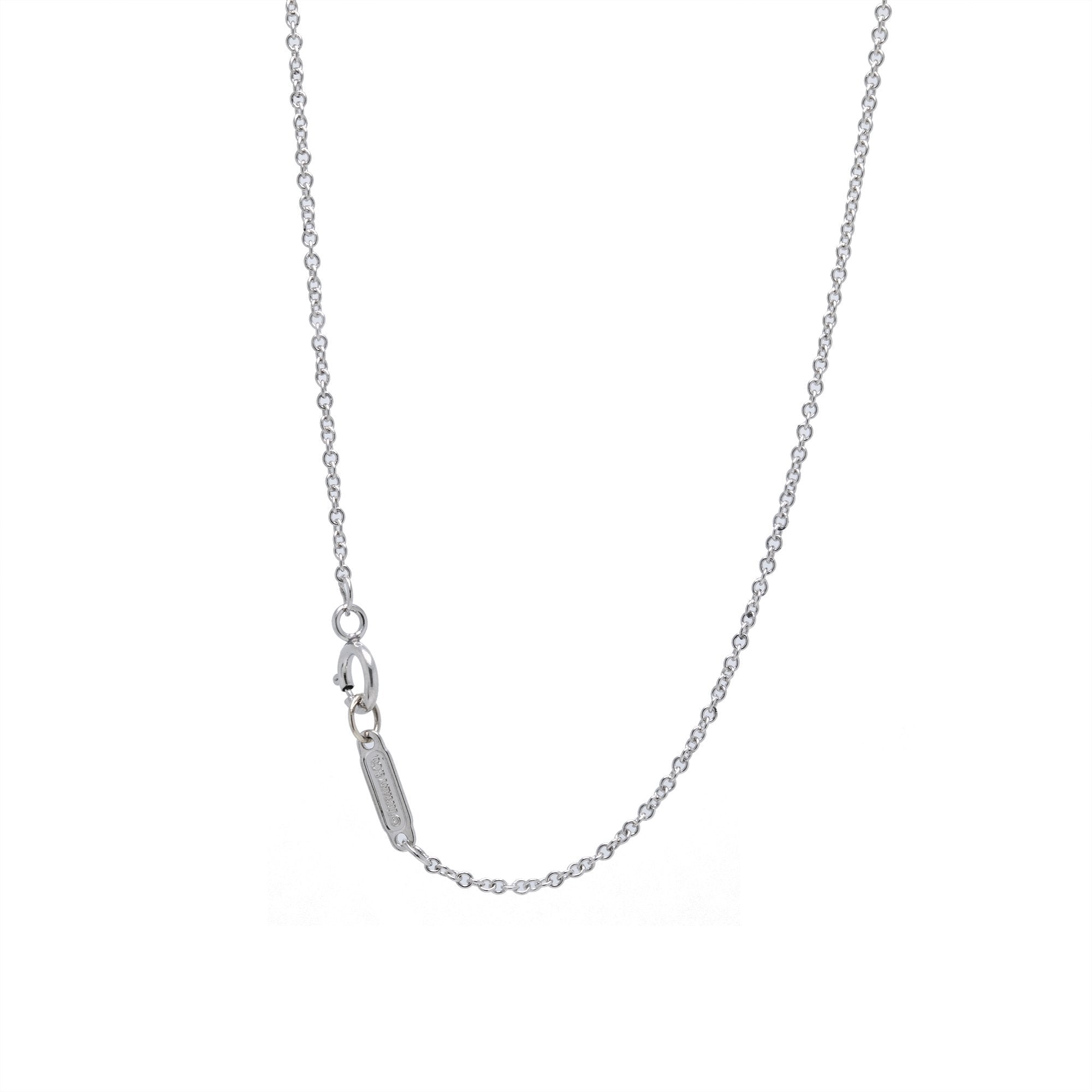 Tiffany & Co. Platinum Diamond and Pink Sapphire Hearts Pendant Necklace