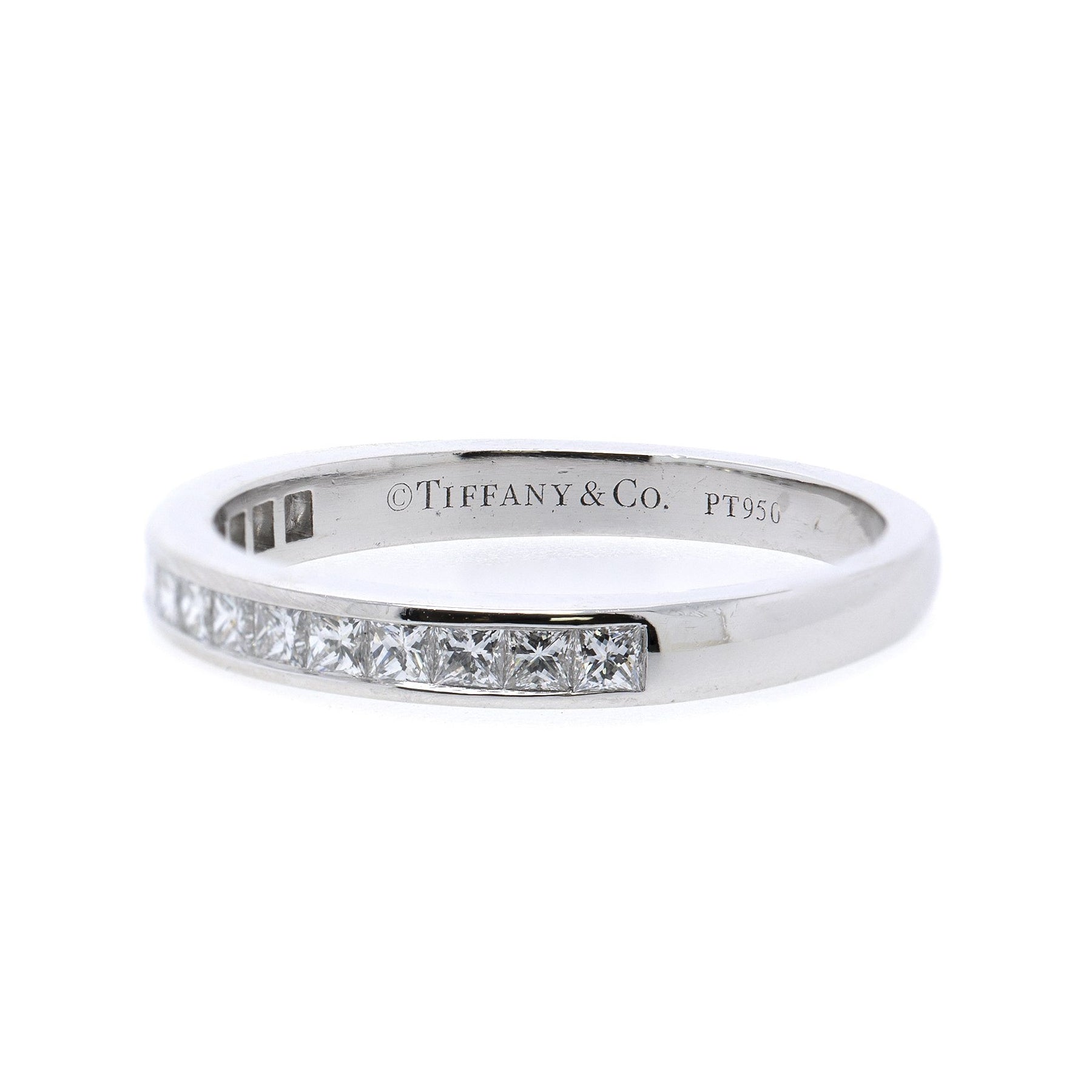 Tiffany & Co. Platinum & Princess Cut Diamond Band