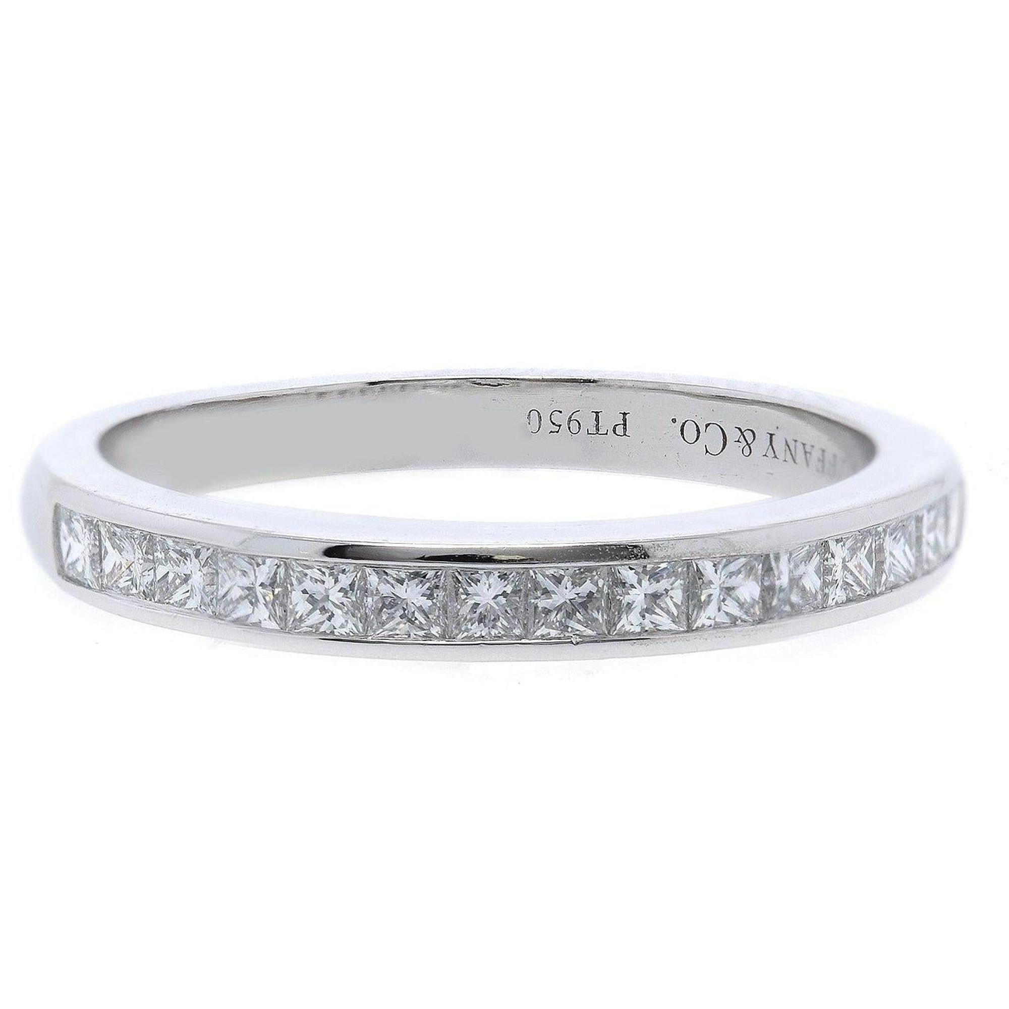 Tiffany & Co. Platinum & Princess Cut Diamond Band
