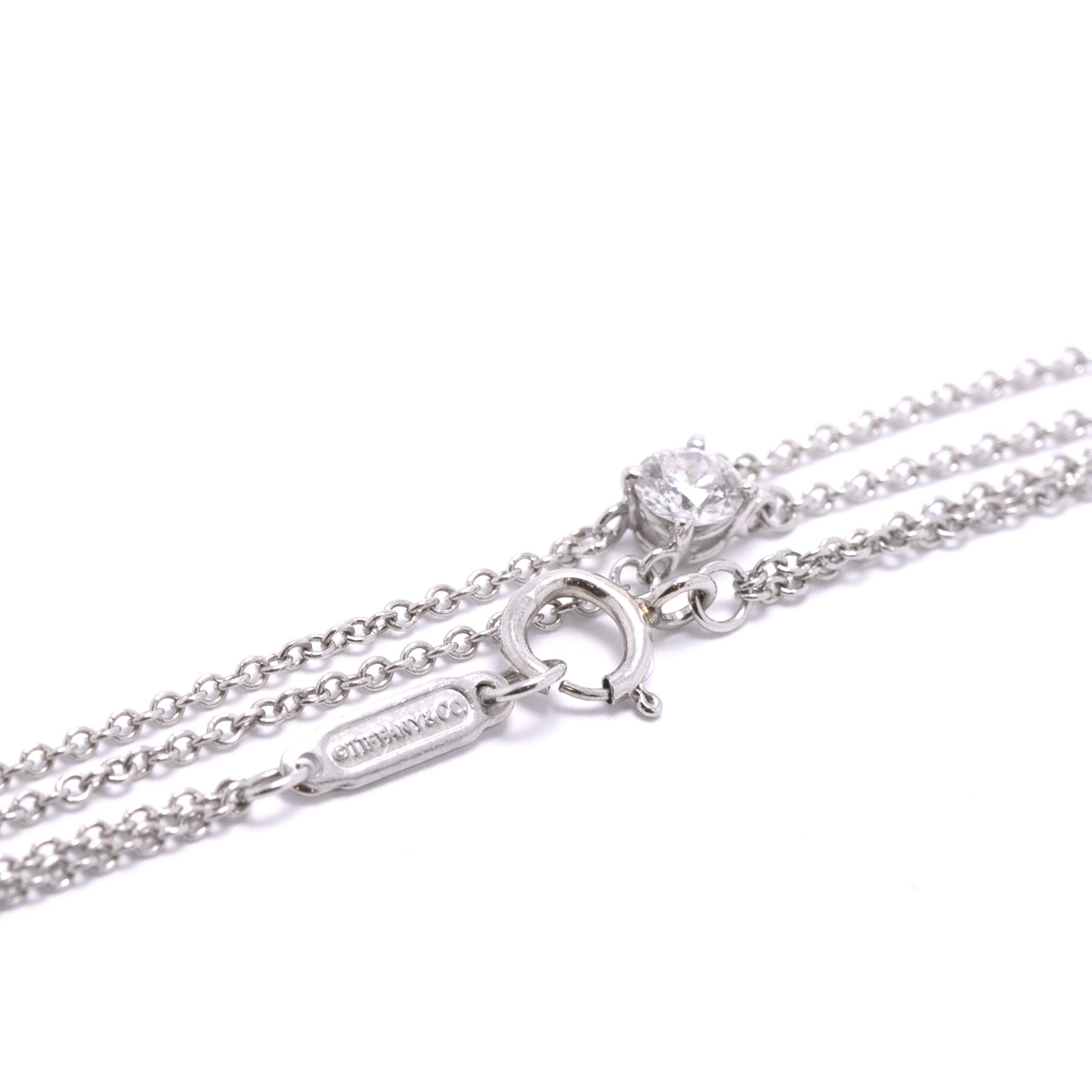 Tiffany Platinum Solitaire Diamond Bracelet – Oliver Jewellery