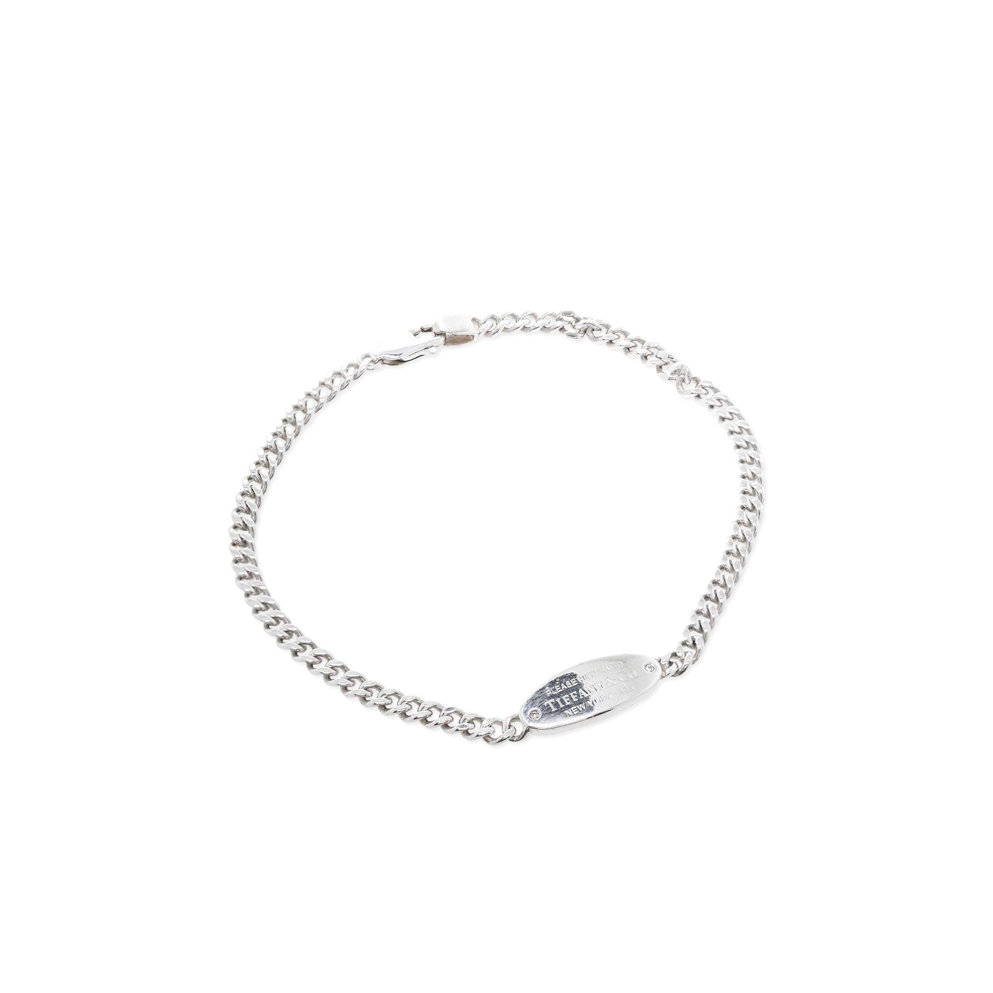 Tiffany & Co. Return to Tiffany Diamond Mini Oval Tag I.D. Bracelet