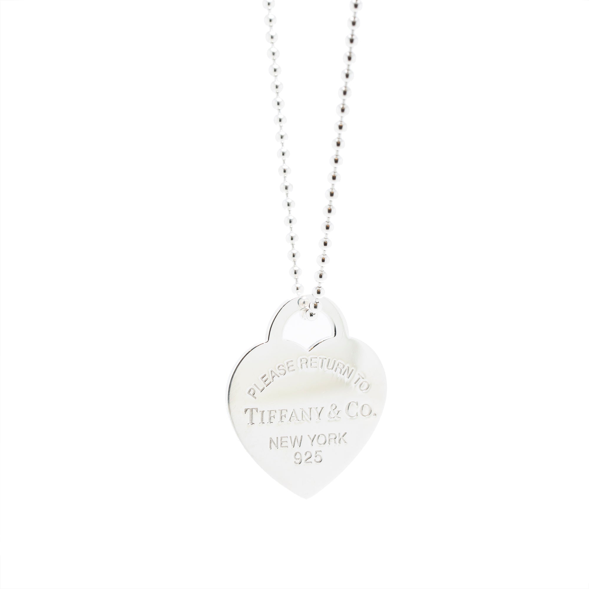 Tiffany & Co. Return to Tiffany Extra Large Heart Tag Pendant on Beaded Chain