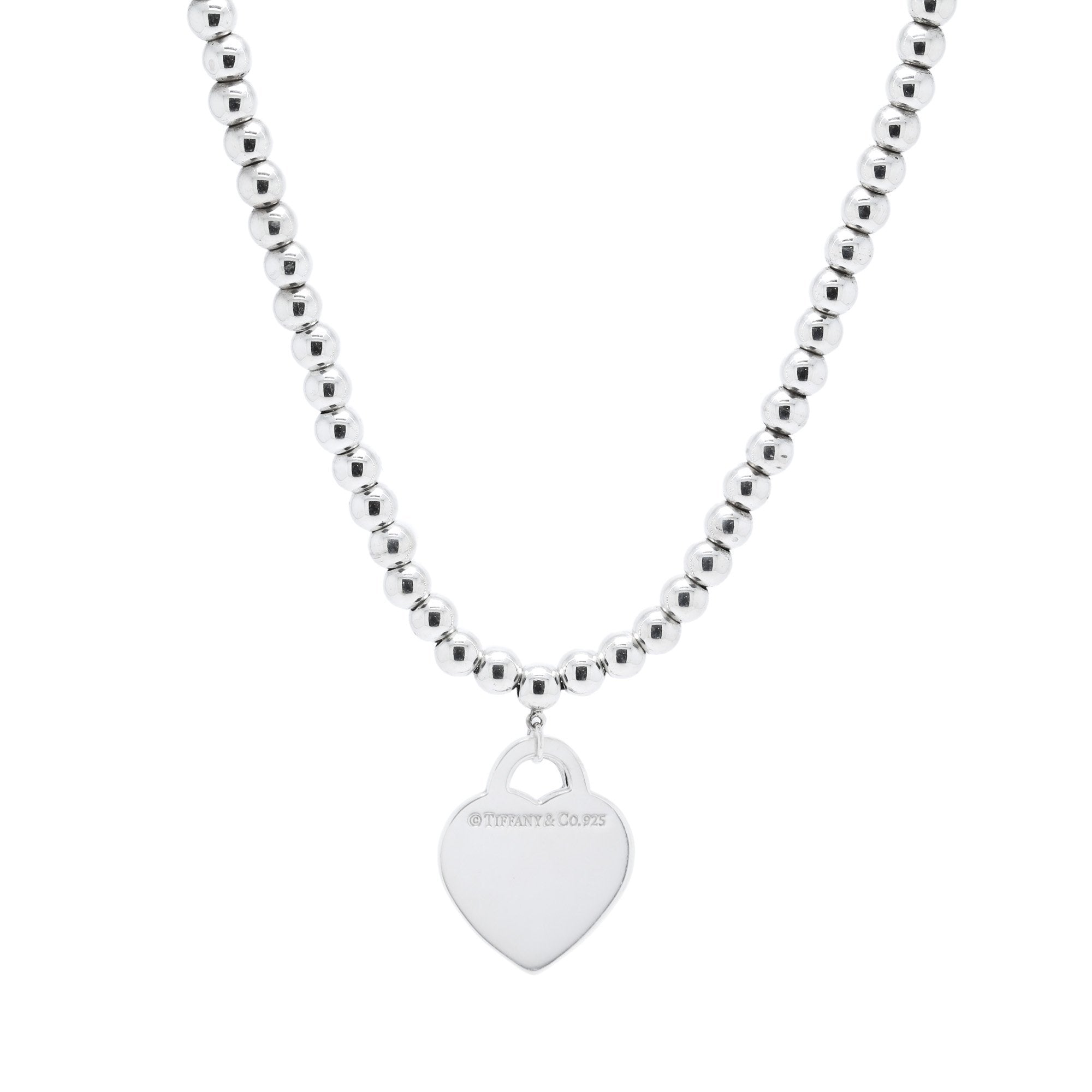 Tiffany & Co. Return to Tiffany Heart Tag Bead Necklace
