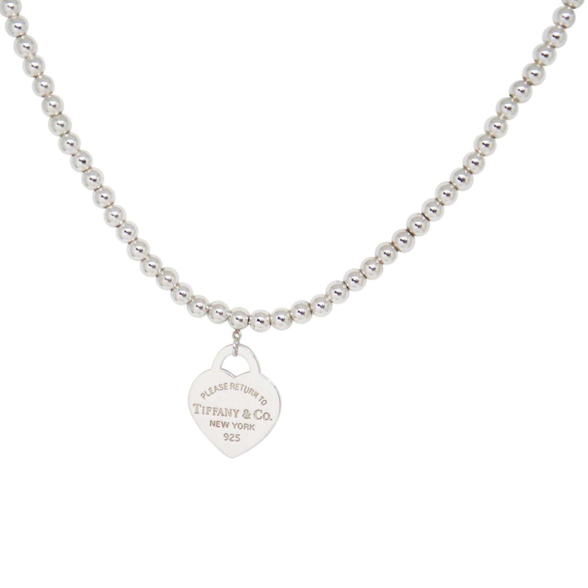 Tiffany & Co. Return to Tiffany Heart Tag Bead Necklace