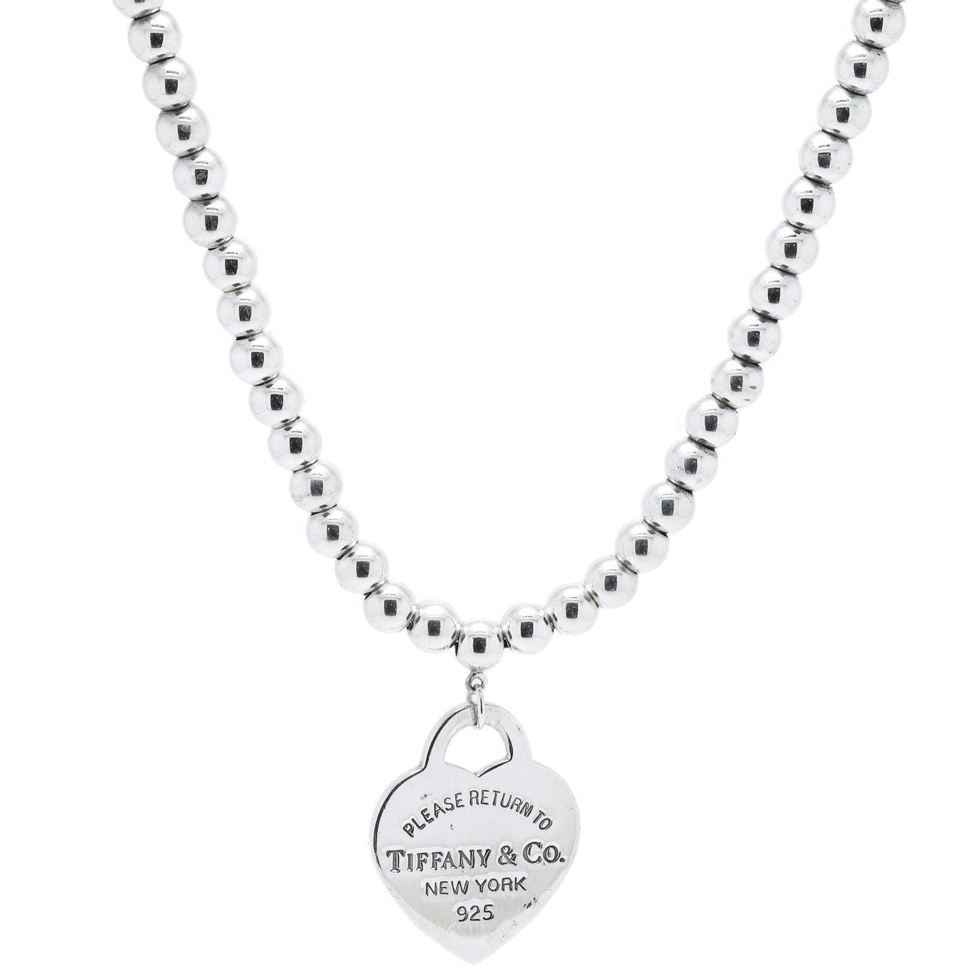 Tiffany & Co. Return to Tiffany Heart Tag Bead Necklace