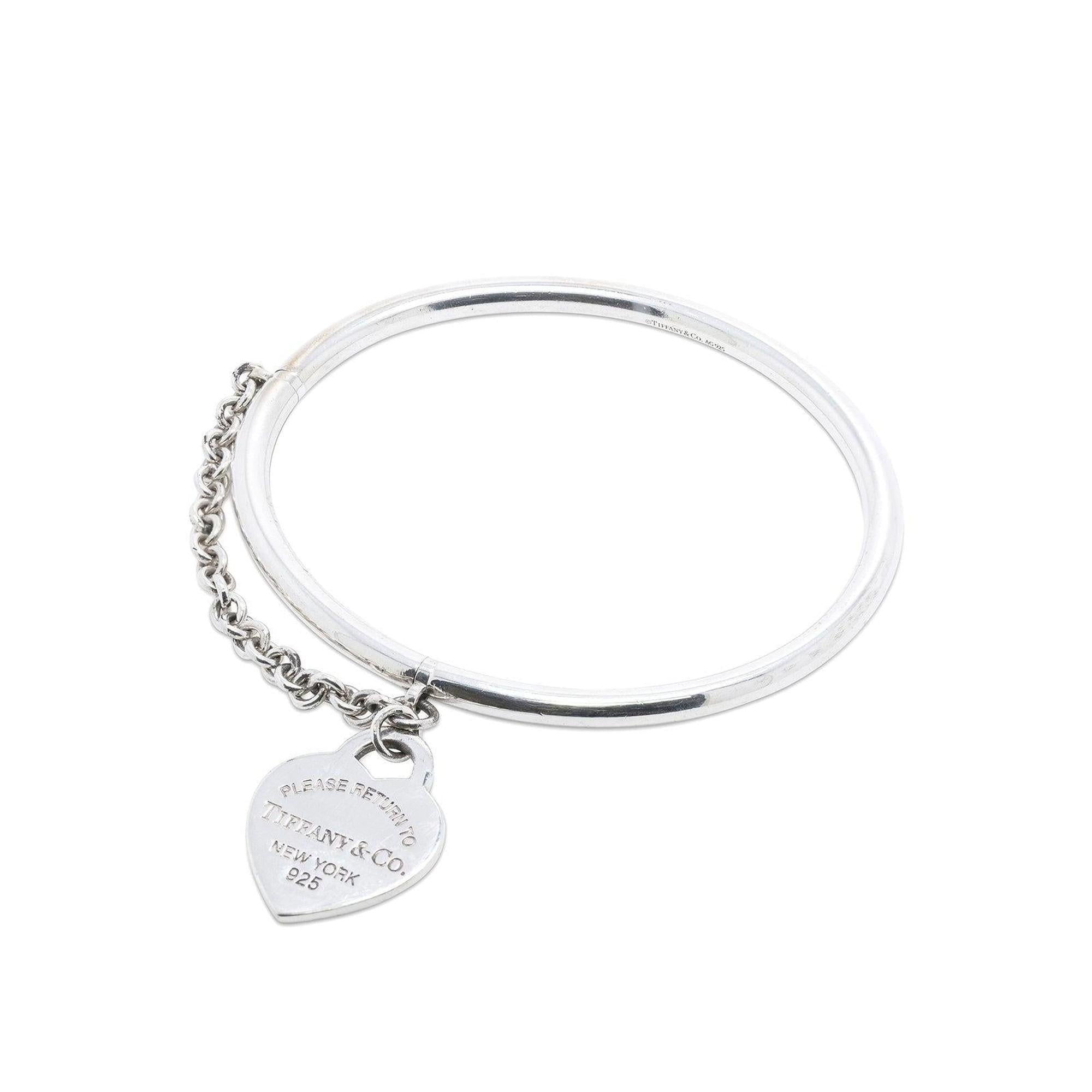 Tiffany & Co. Return to Tiffany Heart Tag Chain Bangle Bracelet